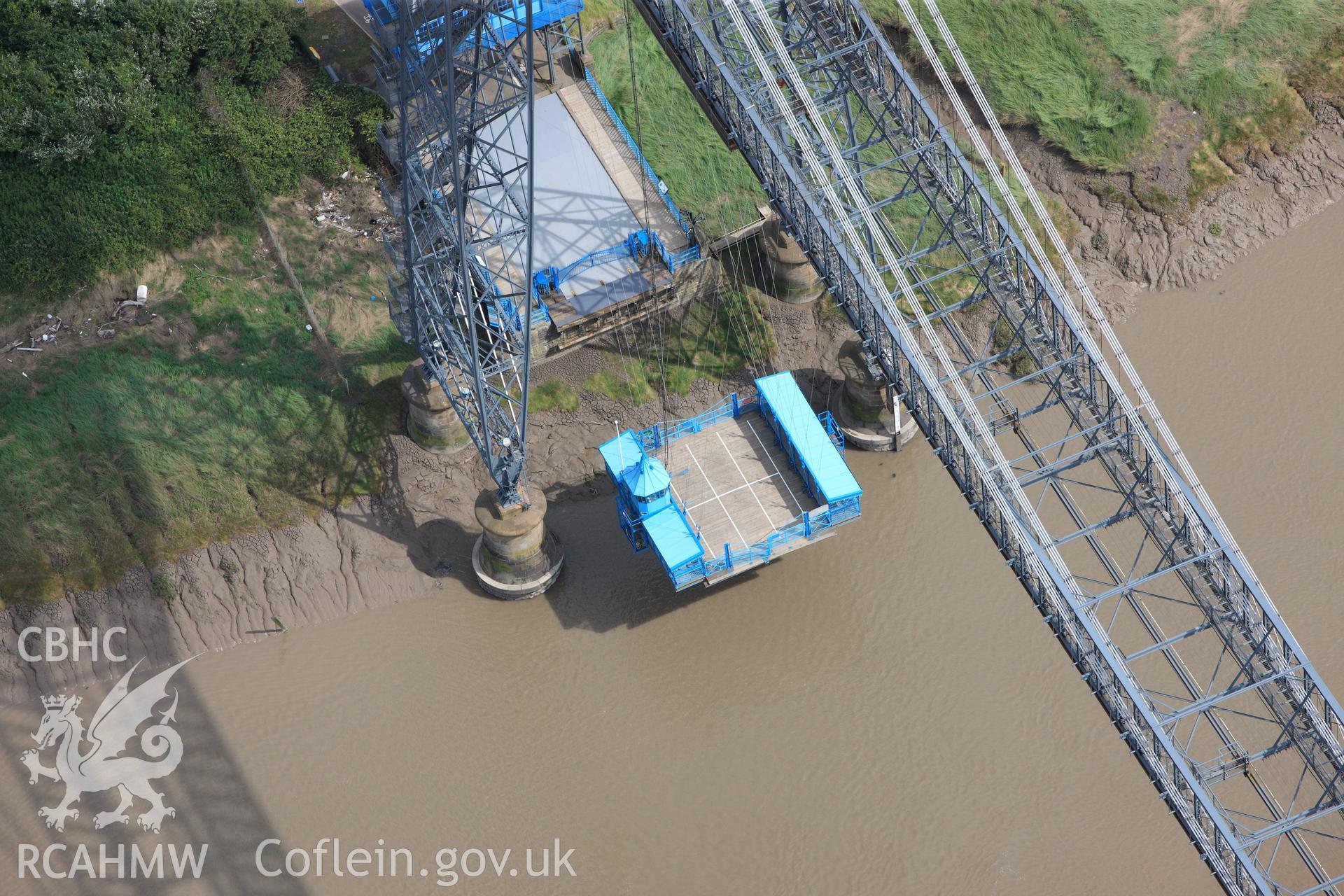 RCAHMW colour oblique photograph of Newport transporter bridge. Taken by Toby Driver on 13/06/2011.