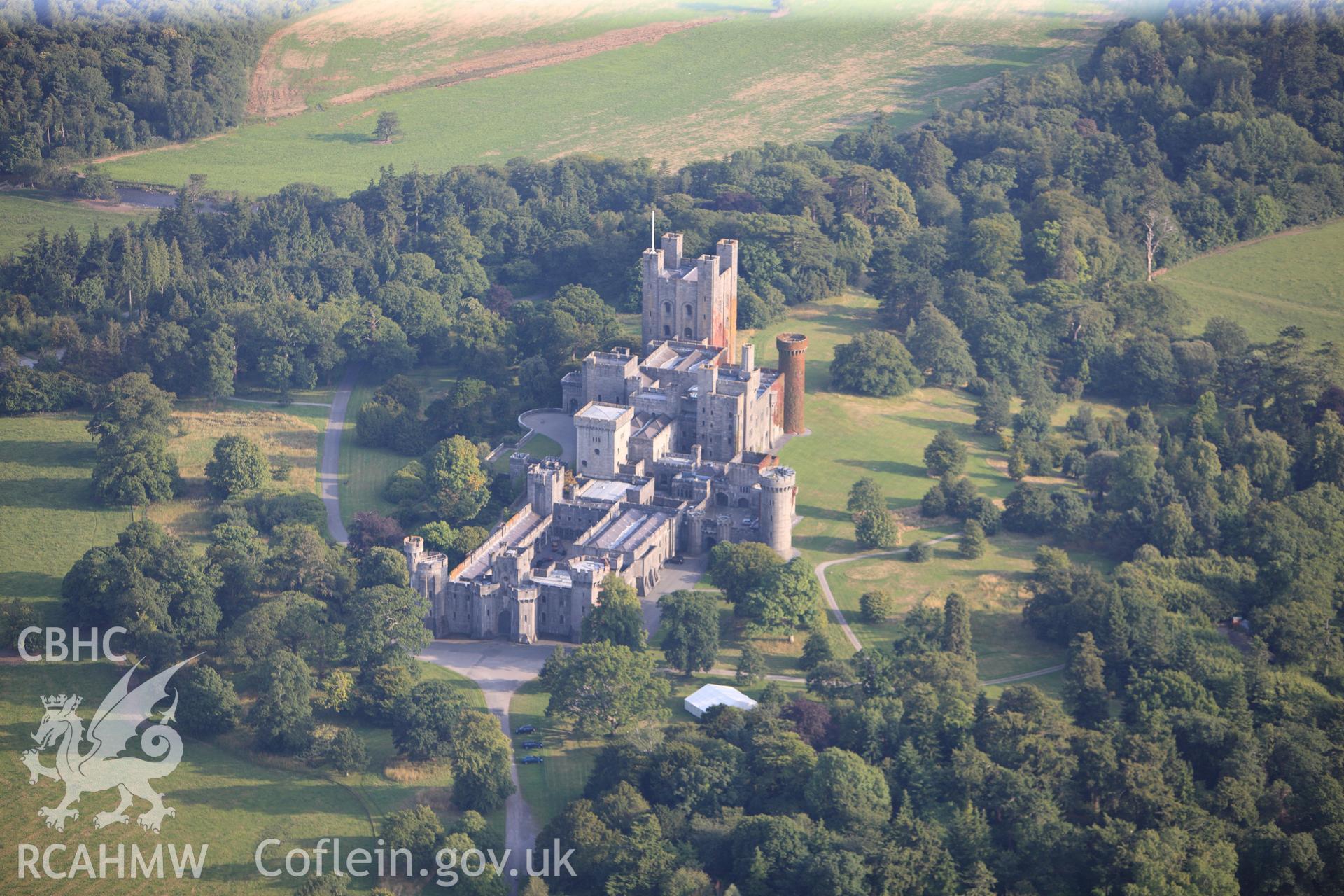 RCAHMW colour oblique photograph of Penrhyn castle. Taken by Toby Driver and Oliver Davies on 27/07/2011.