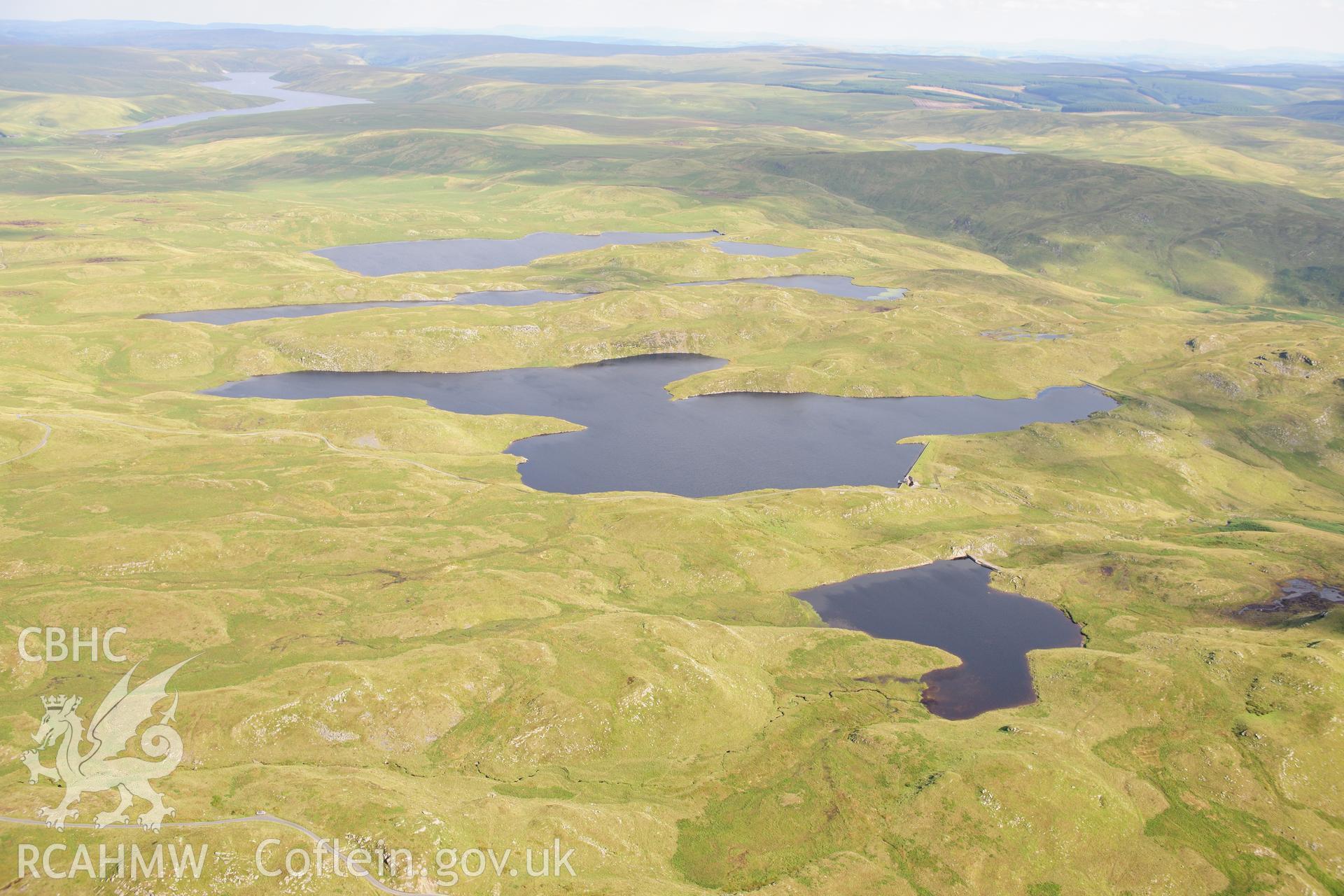 RCAHMW colour oblique photograph of Teifi Pools water scheme. Taken by Toby Driver on 10/08/2012.