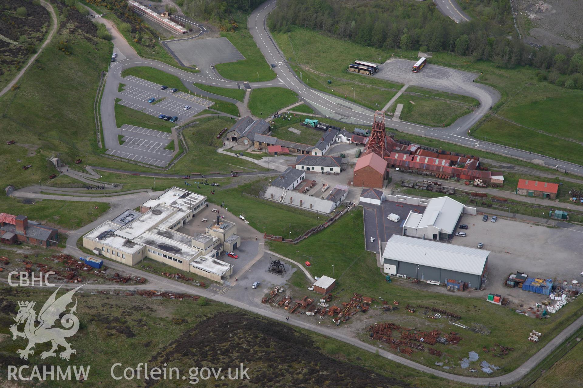 RCAHMW colour oblique photograph of Big Pit Coal Mine. Taken by Toby Driver on 22/05/2012.