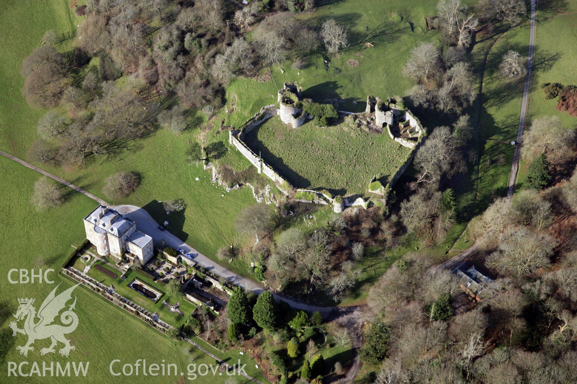 RCAHMW colour oblique photograph of Penrice Castle. Taken by Toby Driver on 02/02/2012.