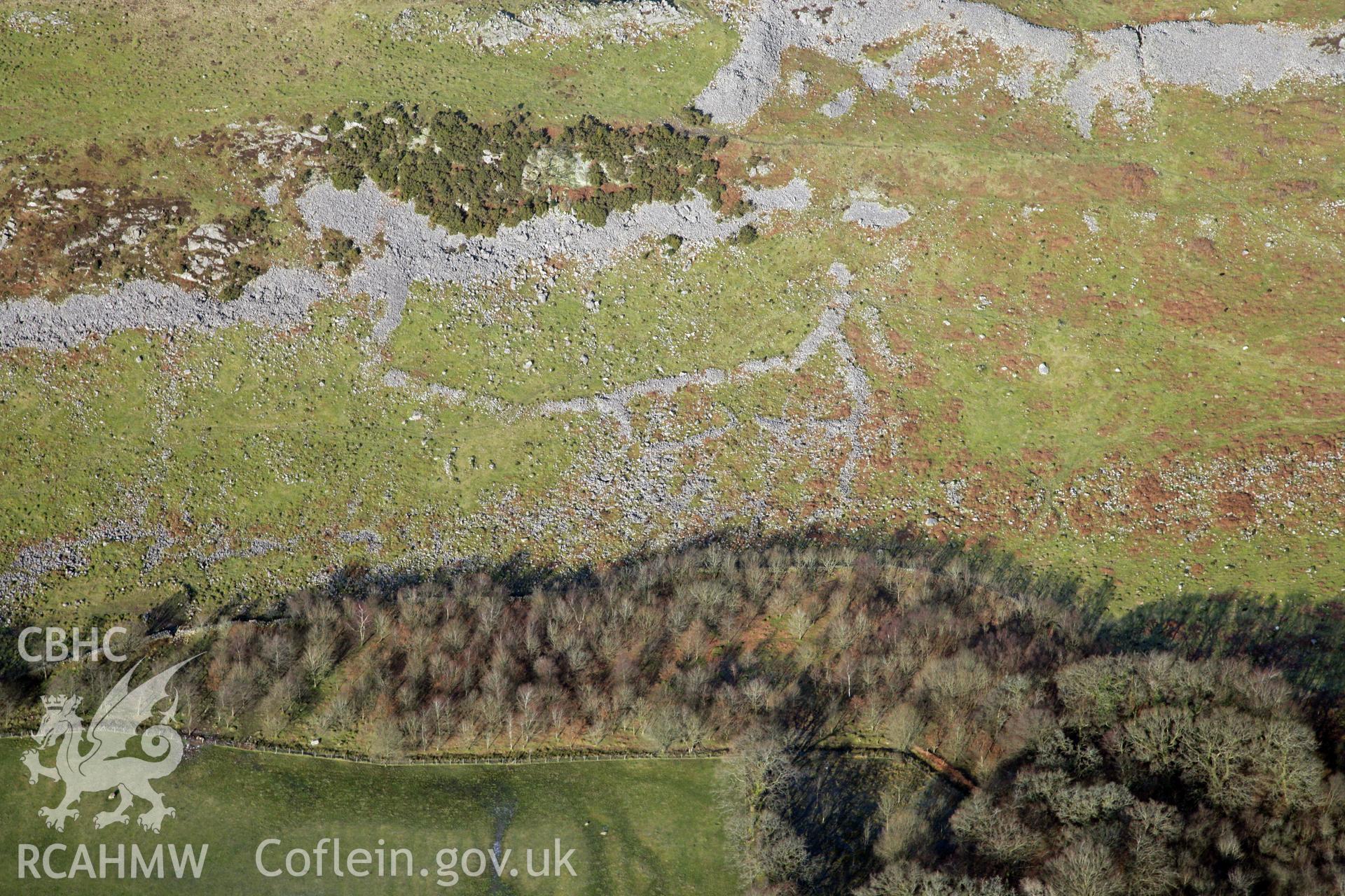 RCAHMW colour oblique photograph of Carn Goch Camps; Gaer Fawr. Taken by Toby Driver on 02/02/2012.