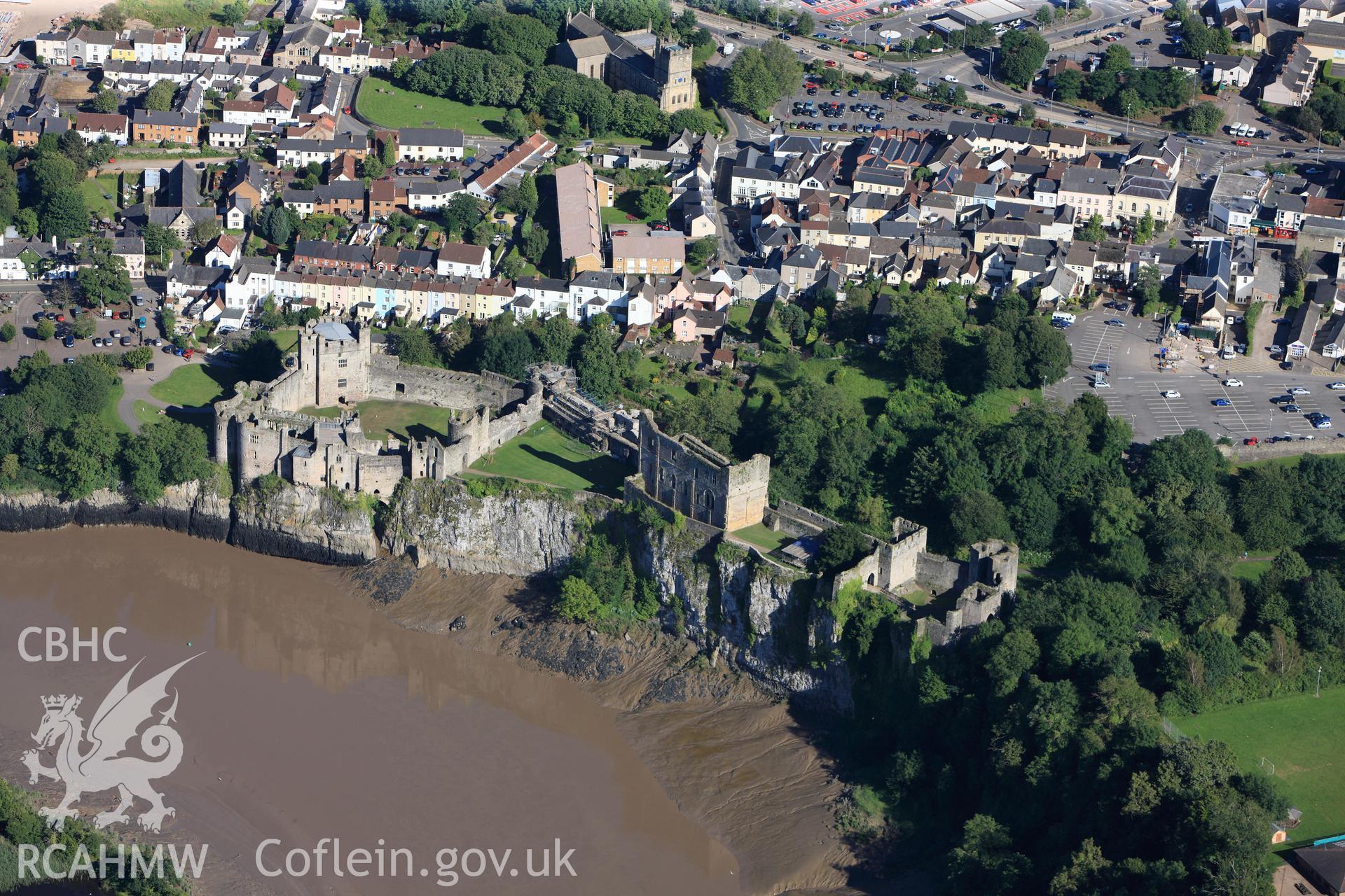 RCAHMW colour oblique photograph of Chepstow Castle. Taken by Toby Driver on 24/07/2012.