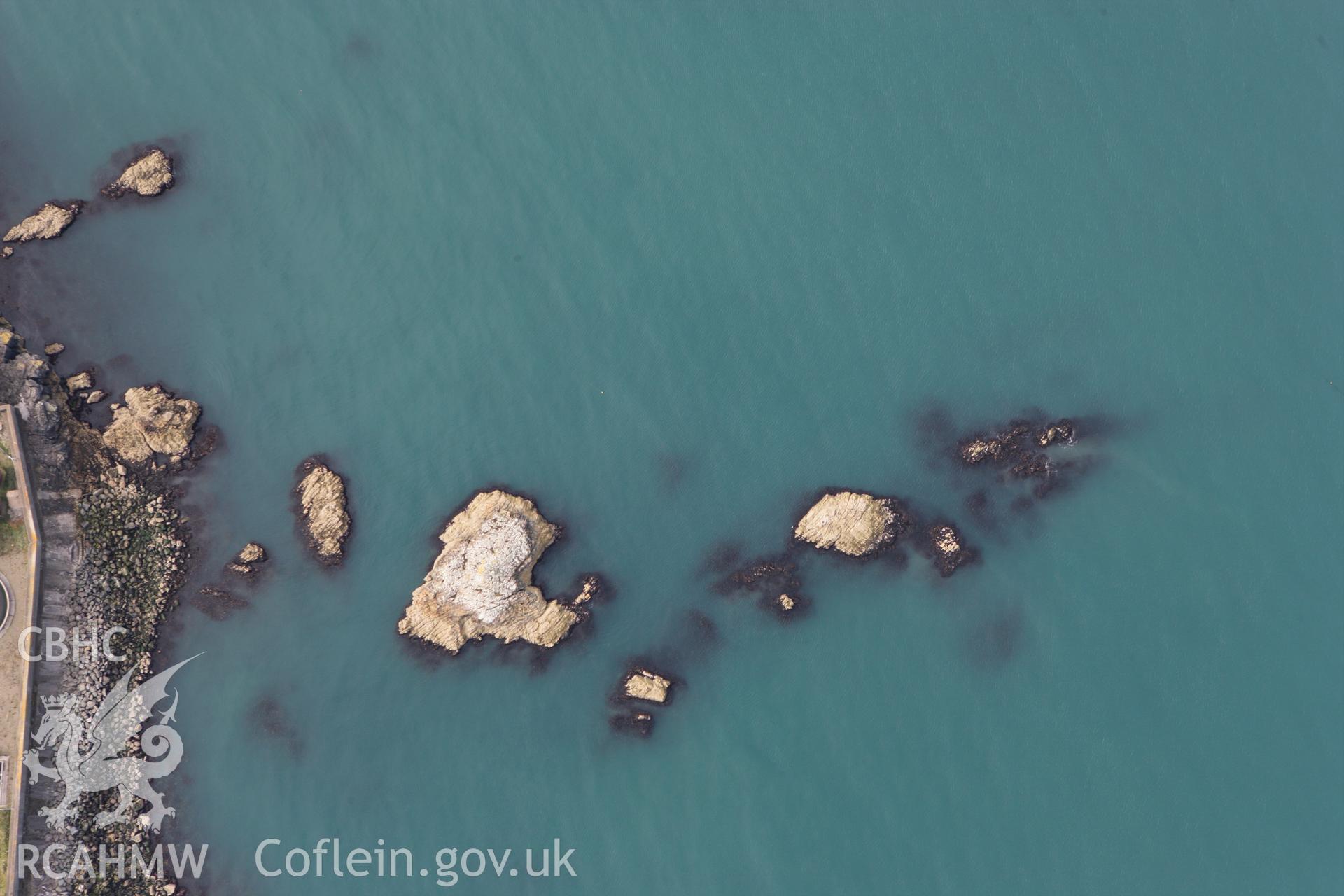 RCAHMW colour oblique photograph of Cow and Calf, north of Fishguard Harbour. Taken by Toby Driver on 09/09/2010.