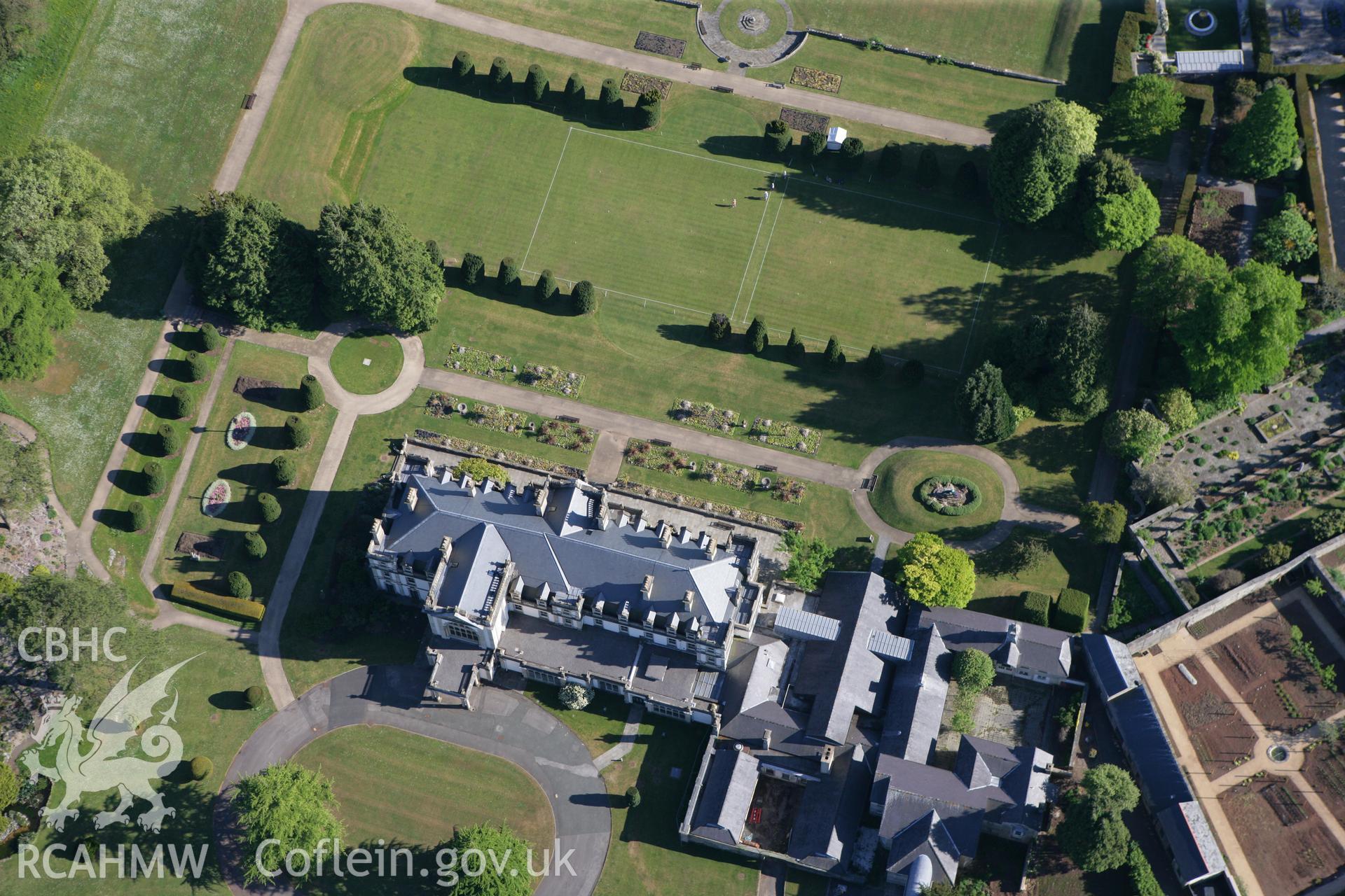 RCAHMW colour oblique photograph of Dyffryn House and Gardens, St. Nicholas. Taken by Toby Driver on 24/05/2010.