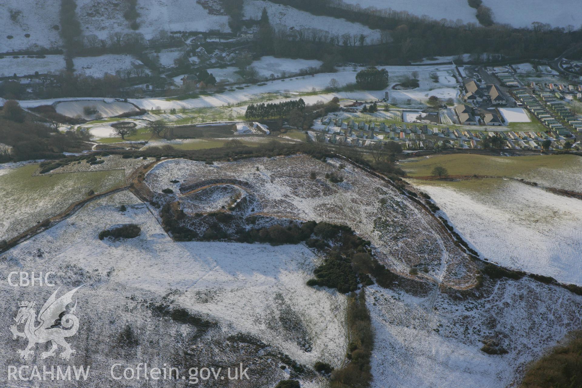 RCAHMW colour oblique photograph of Caer Penrhos hillfort. Taken by Toby Driver on 02/12/2010.
