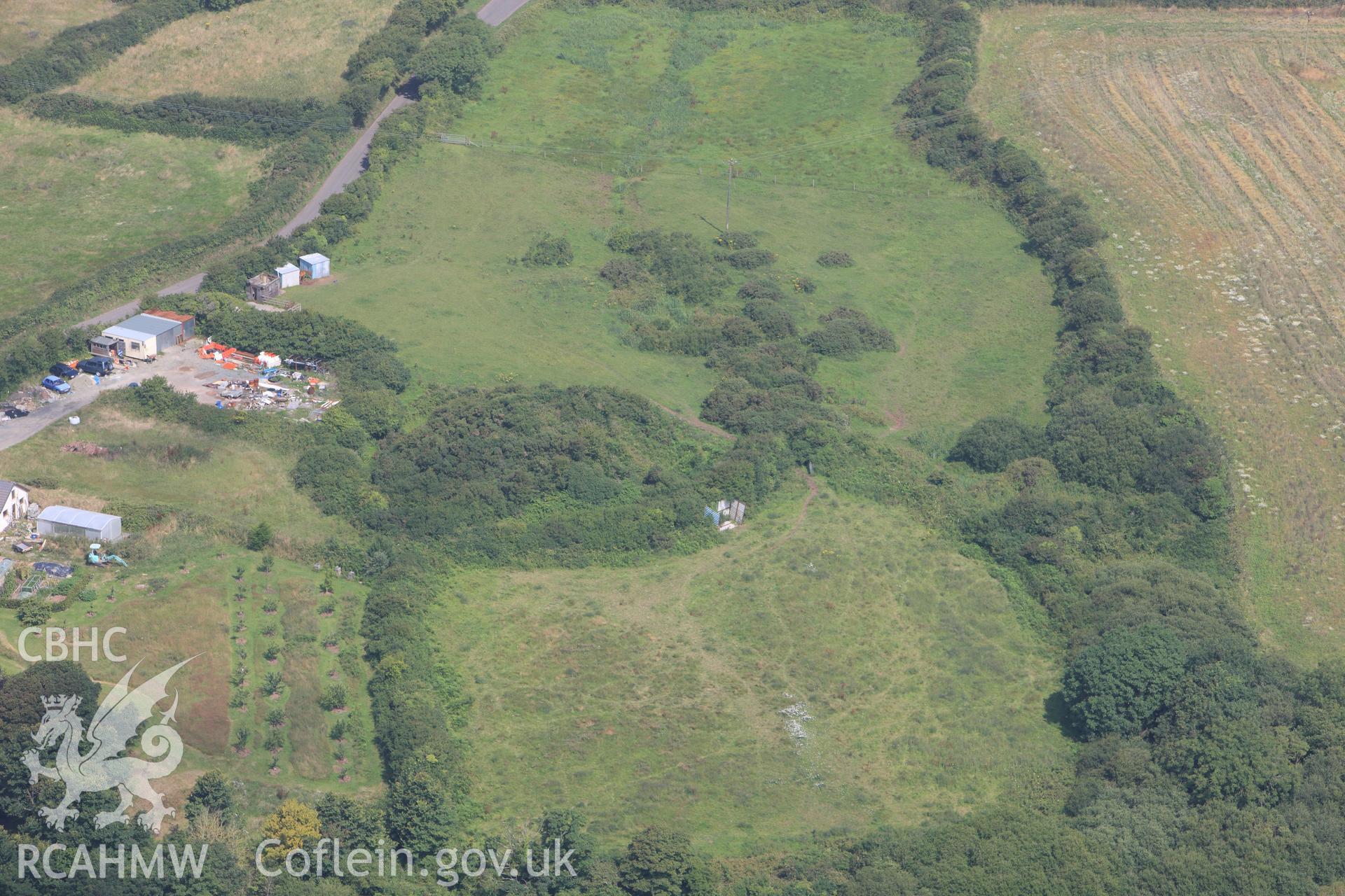 RCAHMW colour oblique photograph of St Ishmael's Tump. Taken by Toby Driver on 23/07/2010.