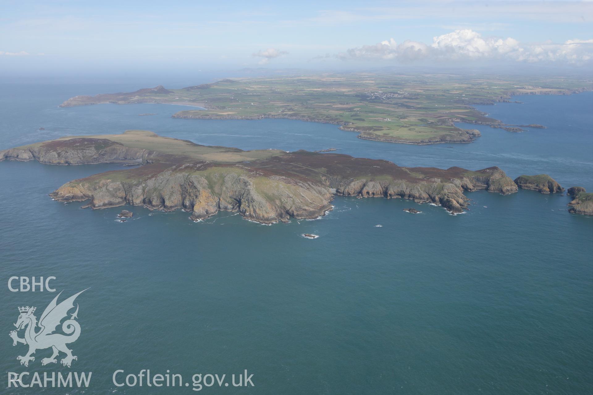 RCAHMW colour oblique photograph of Ramsey Island, from the west. Taken by Toby Driver on 09/09/2010.
