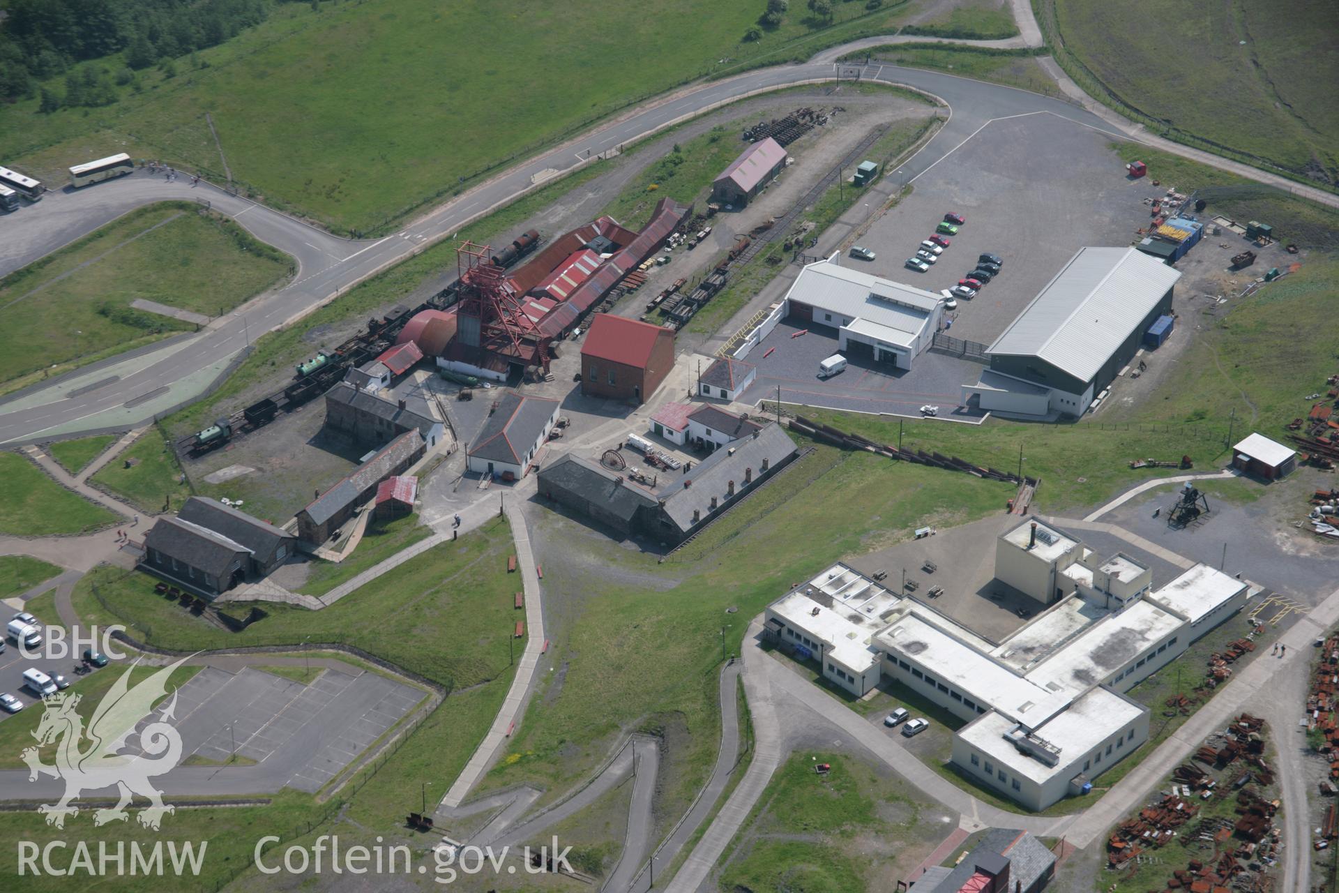 RCAHMW colour oblique aerial photograph of Big Pit Coal Mine, Blaenavon from the west. Taken on 09 June 2006 by Toby Driver.