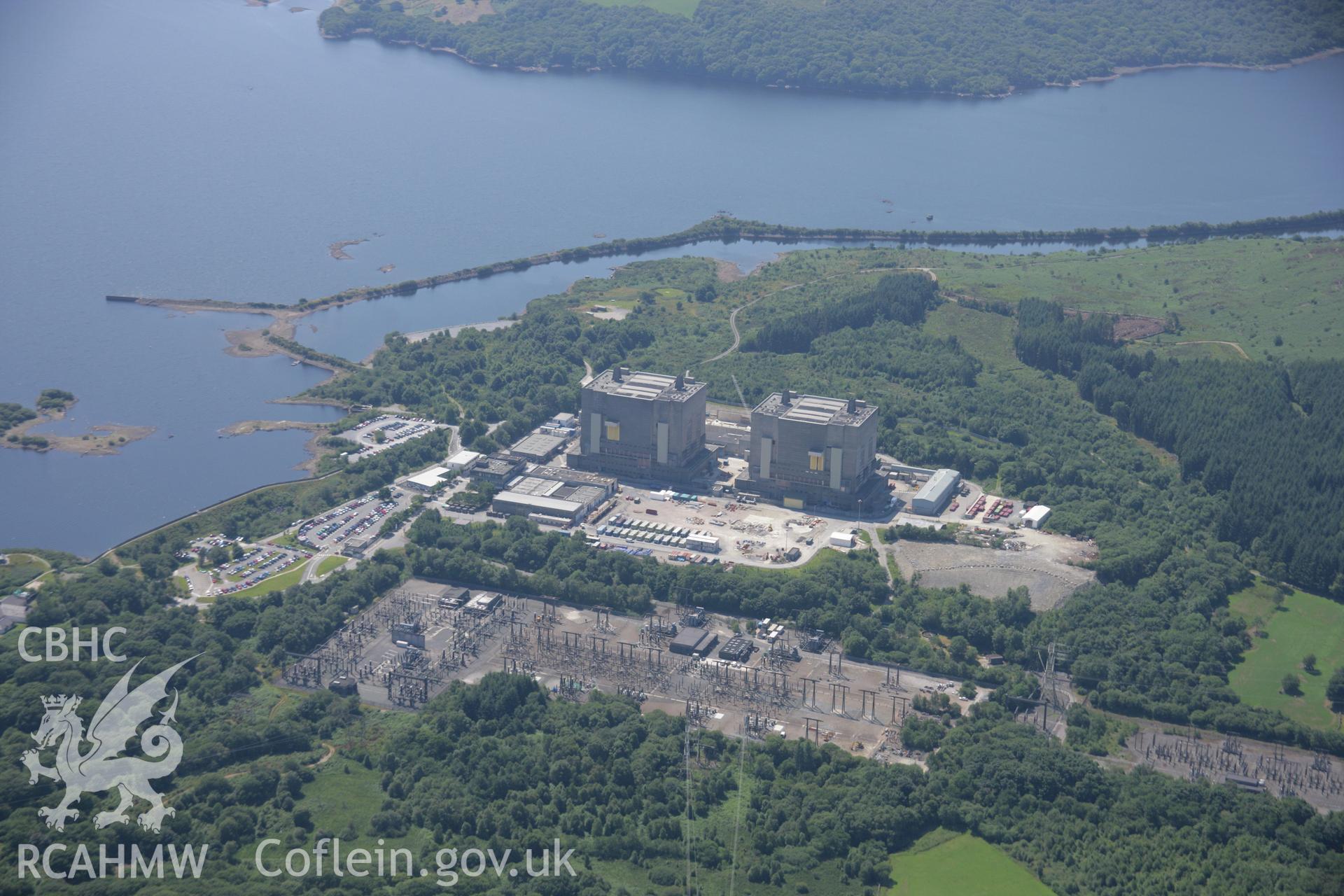 RCAHMW colour oblique aerial photograph of Trawsfynydd Power Station, Gellilydan. Taken on 18 July 2006 by Toby Driver.