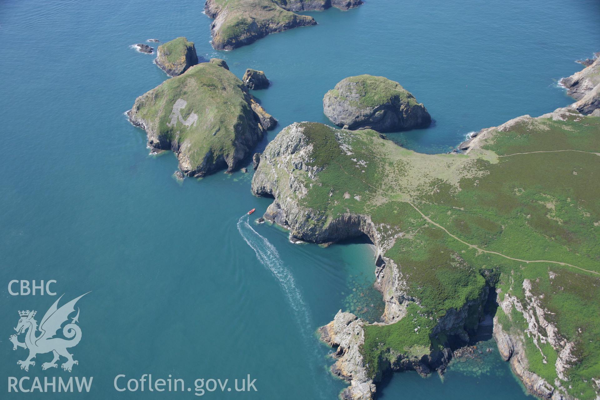 RCAHMW colour oblique aerial photograph of Ramsey Island. Taken on 14 July 2006 by Toby Driver.