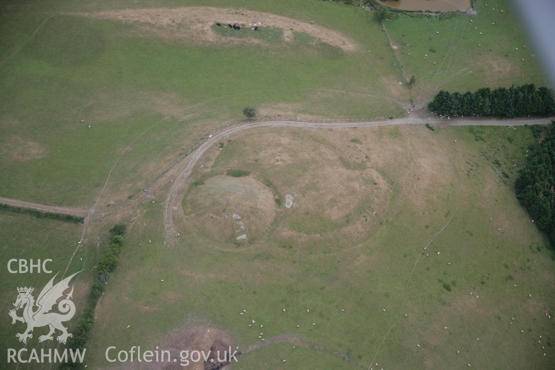 RCAHMW colour oblique aerial photograph of Tomen Bedd-Ugre. Taken on 27 July 2006 by Toby Driver.
