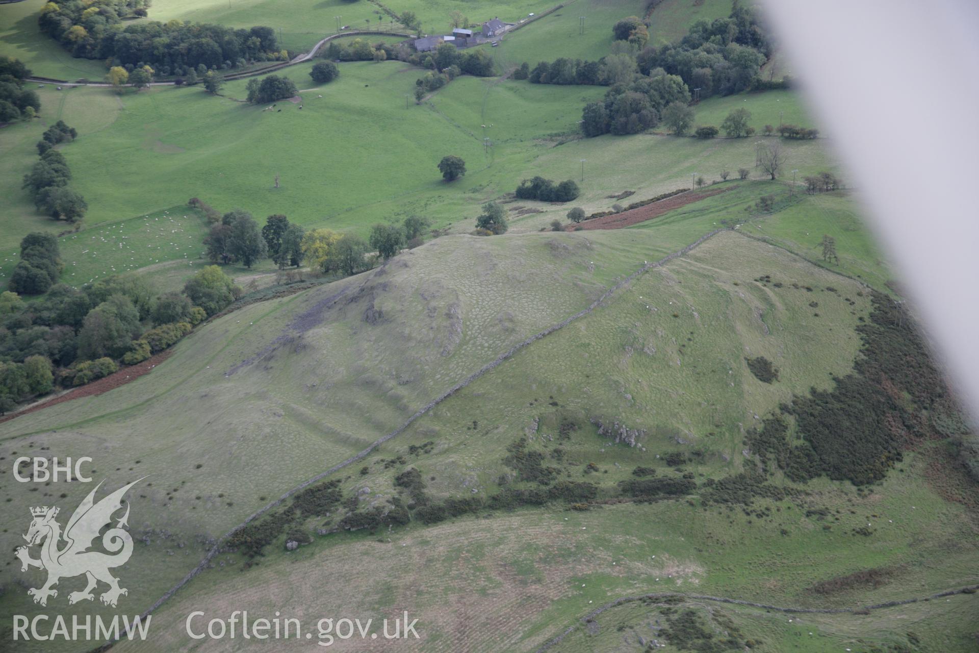 RCAHMW colour oblique aerial photograph of Gaer Fawr from the north. Taken on 13 October 2005 by Toby Driver