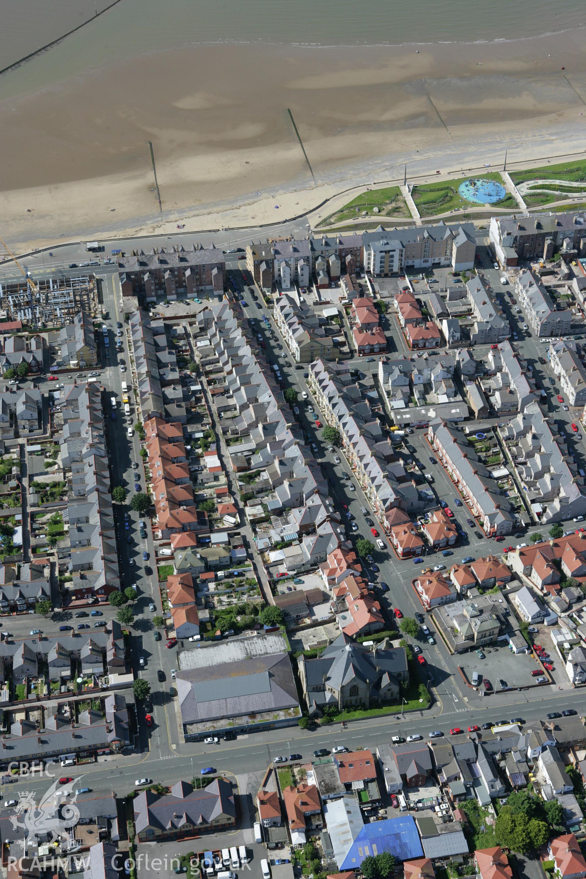 RCAHMW colour oblique aerial photograph of Rhyl. Taken on 31 July 2007 by Toby Driver