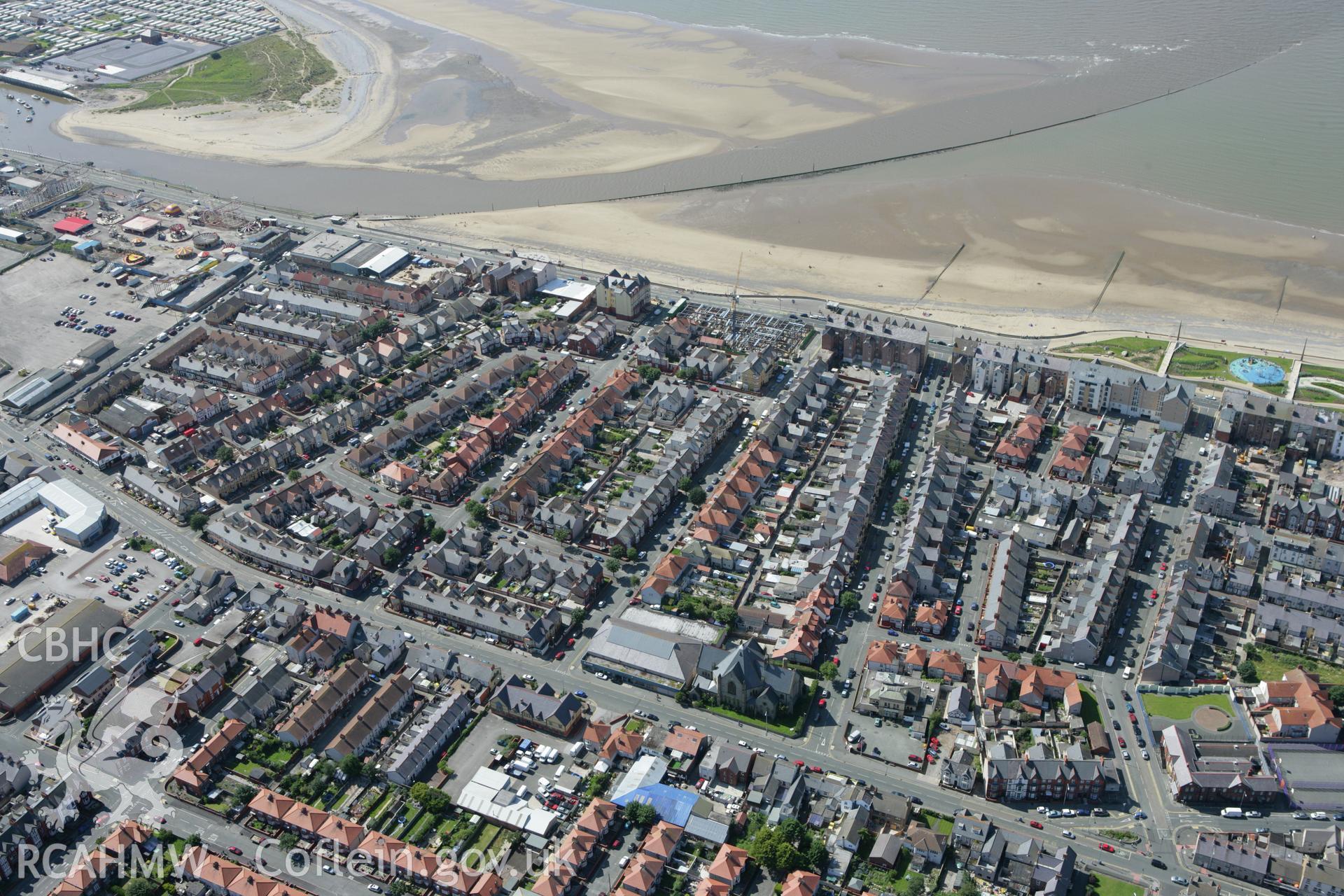 RCAHMW colour oblique aerial photograph of Rhyl. Taken on 31 July 2007 by Toby Driver