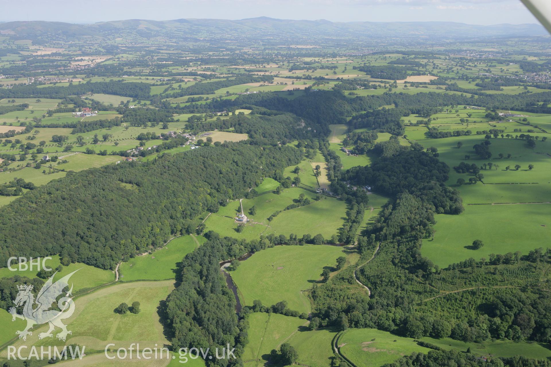 RCAHMW colour oblique aerial photograph of Pontnewydd Cave and surrounding landscape. Taken on 31 July 2007 by Toby Driver