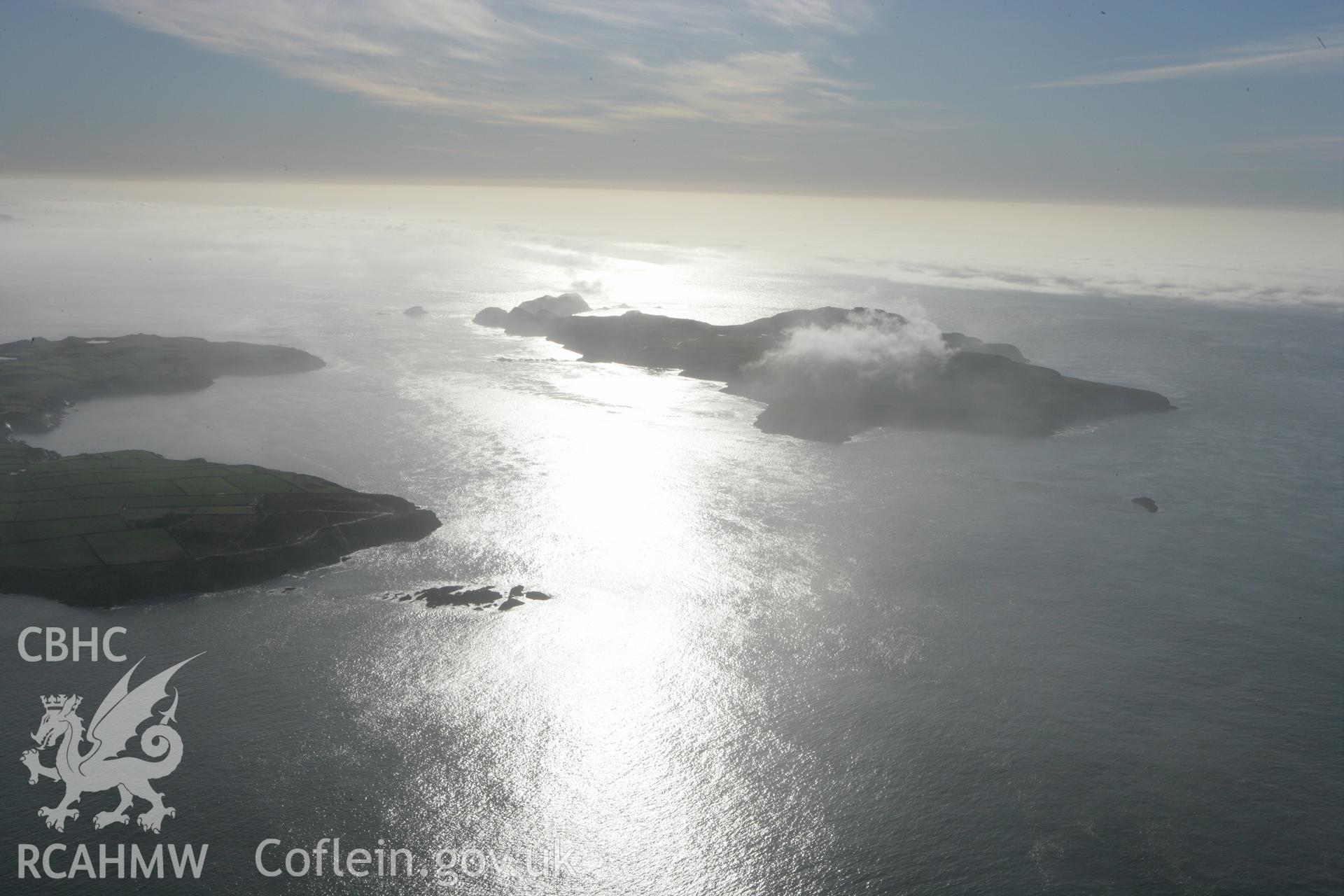 RCAHMW colour oblique aerial photograph of Ramsey Island. Taken on 28 January 2009 by Toby Driver