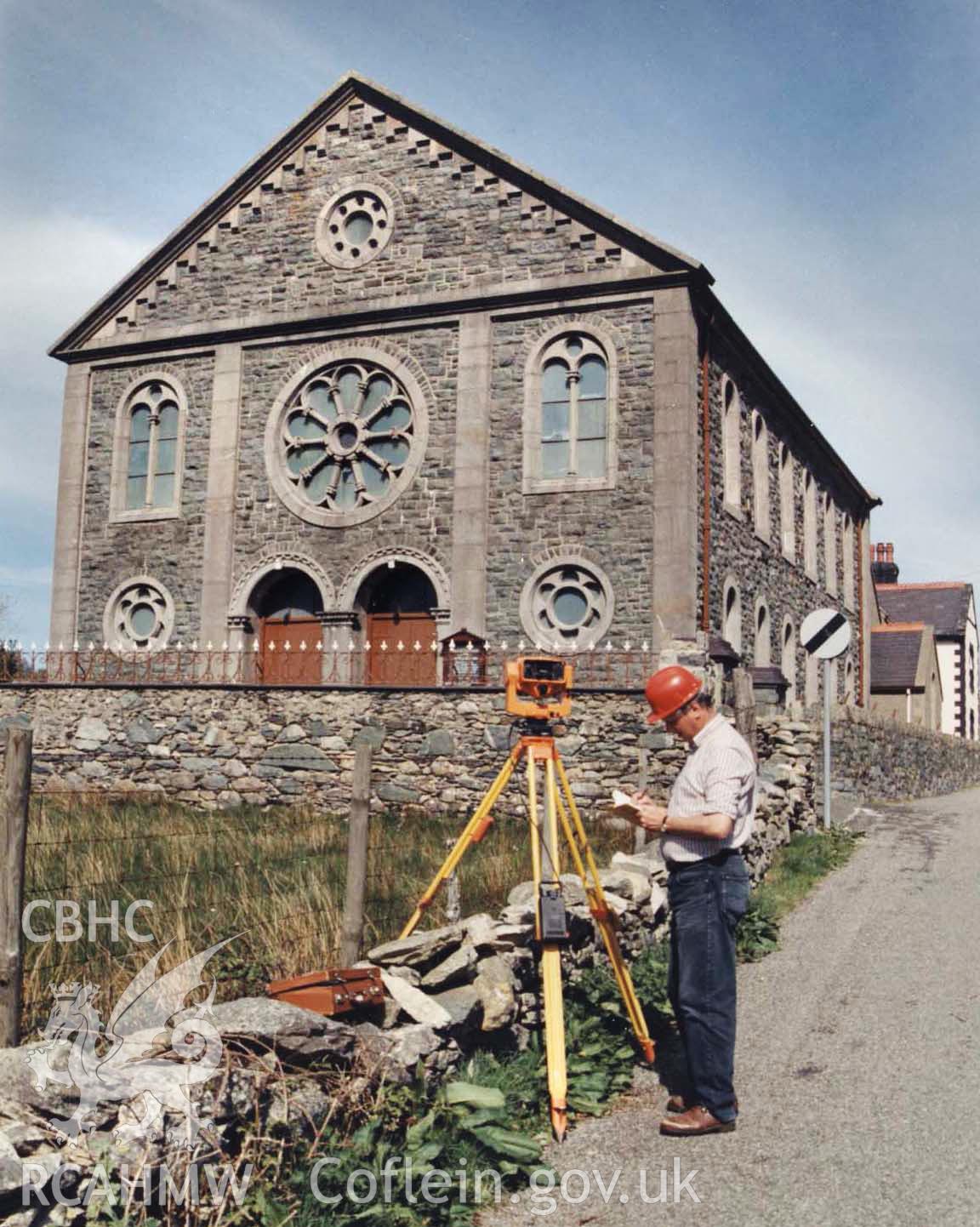 Digital copy of an undated photograph of Cefn y Waun Chapel taken by D.J. Percival.