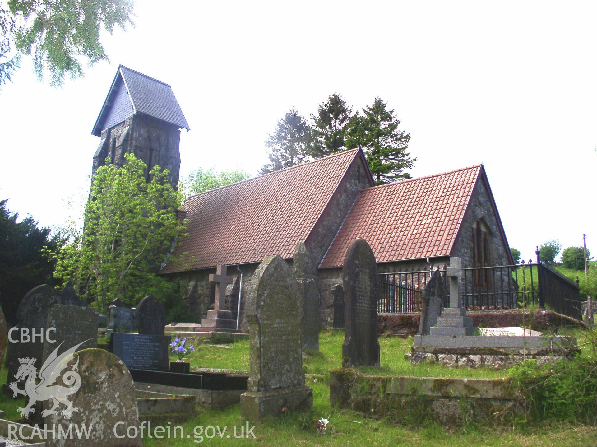 Colour digital photograph showing the exterior of St Gwynno's Church, Merthyr Tydfil; Glamorgan.