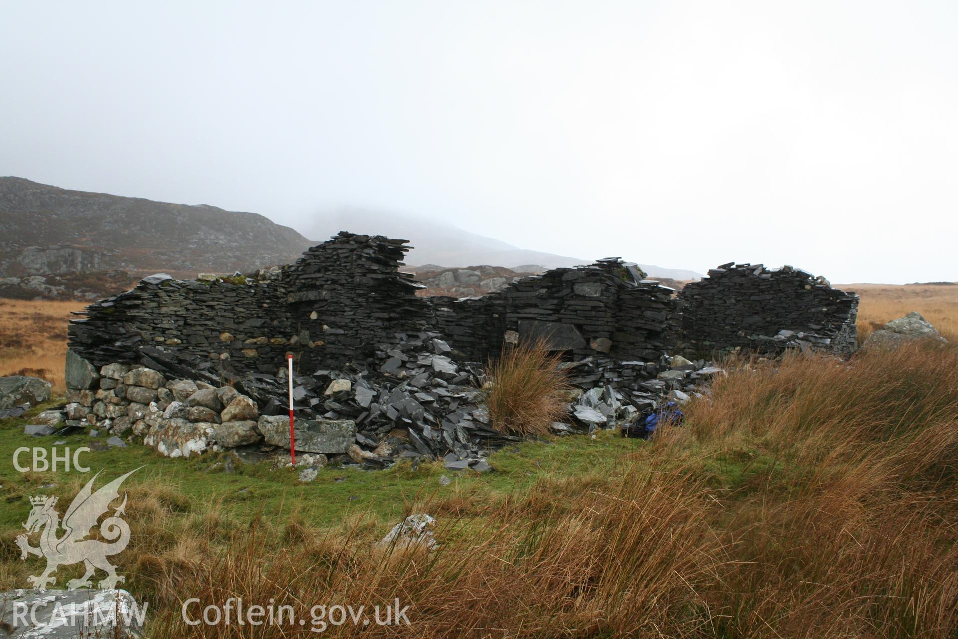 Slate Miners Building, looking north