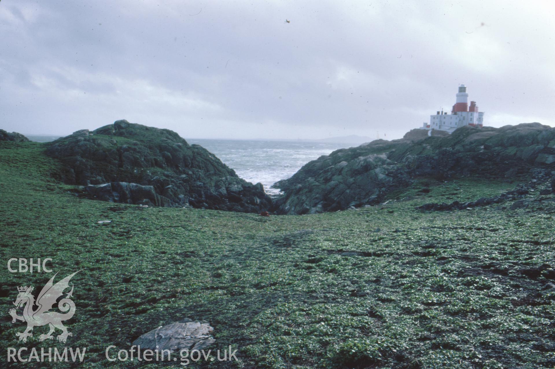 Colour slide showing view of lighthouse from the north.