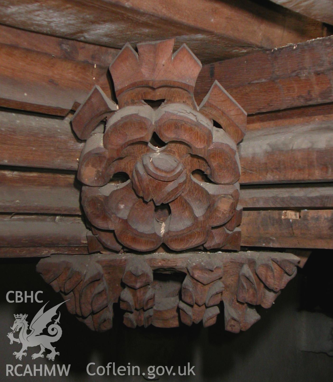 Detail of boss carving.