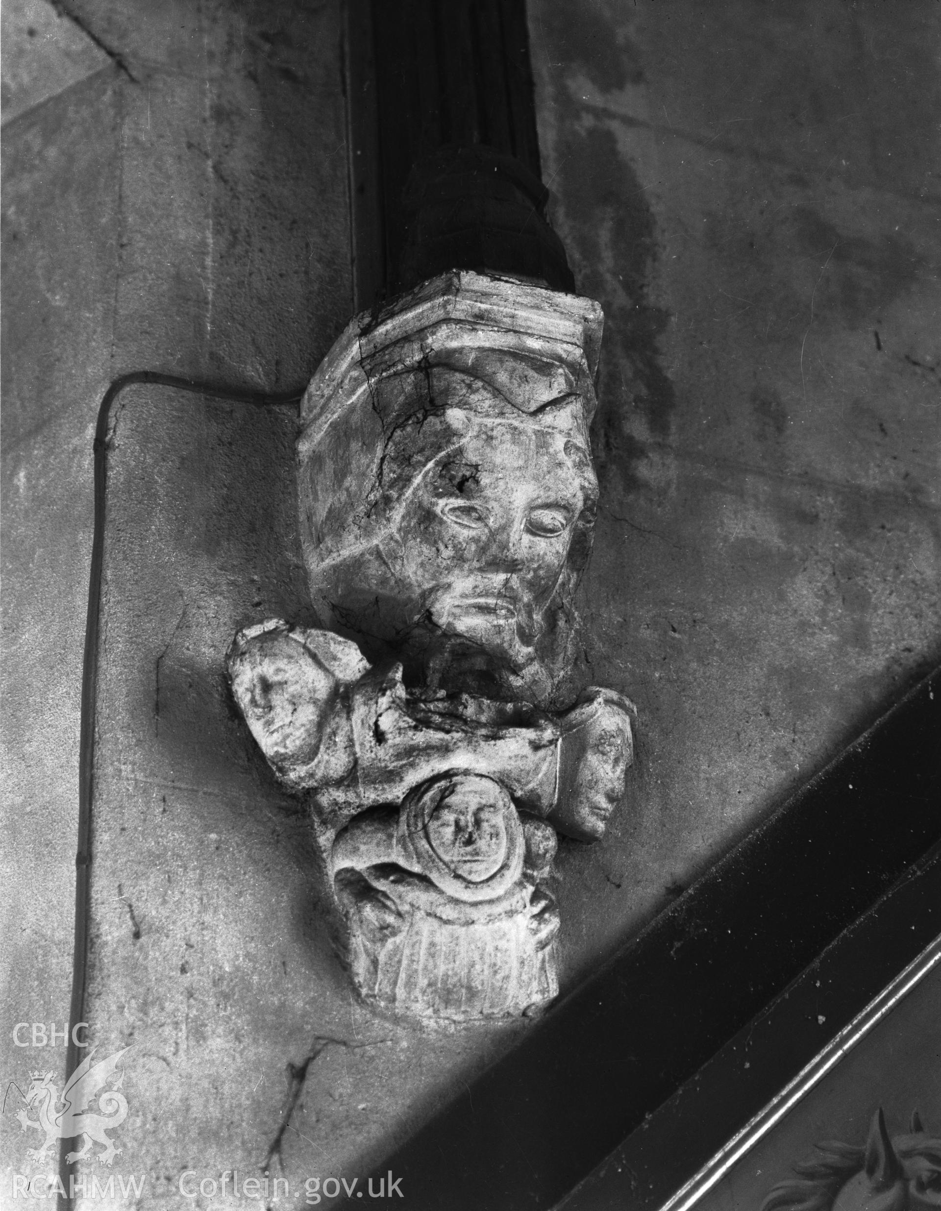 Detail of corbel at the east end of the north aisle in St Marys Church