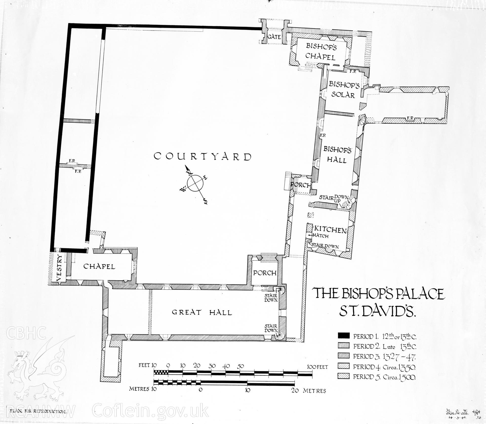 Plan of Bishops Palace