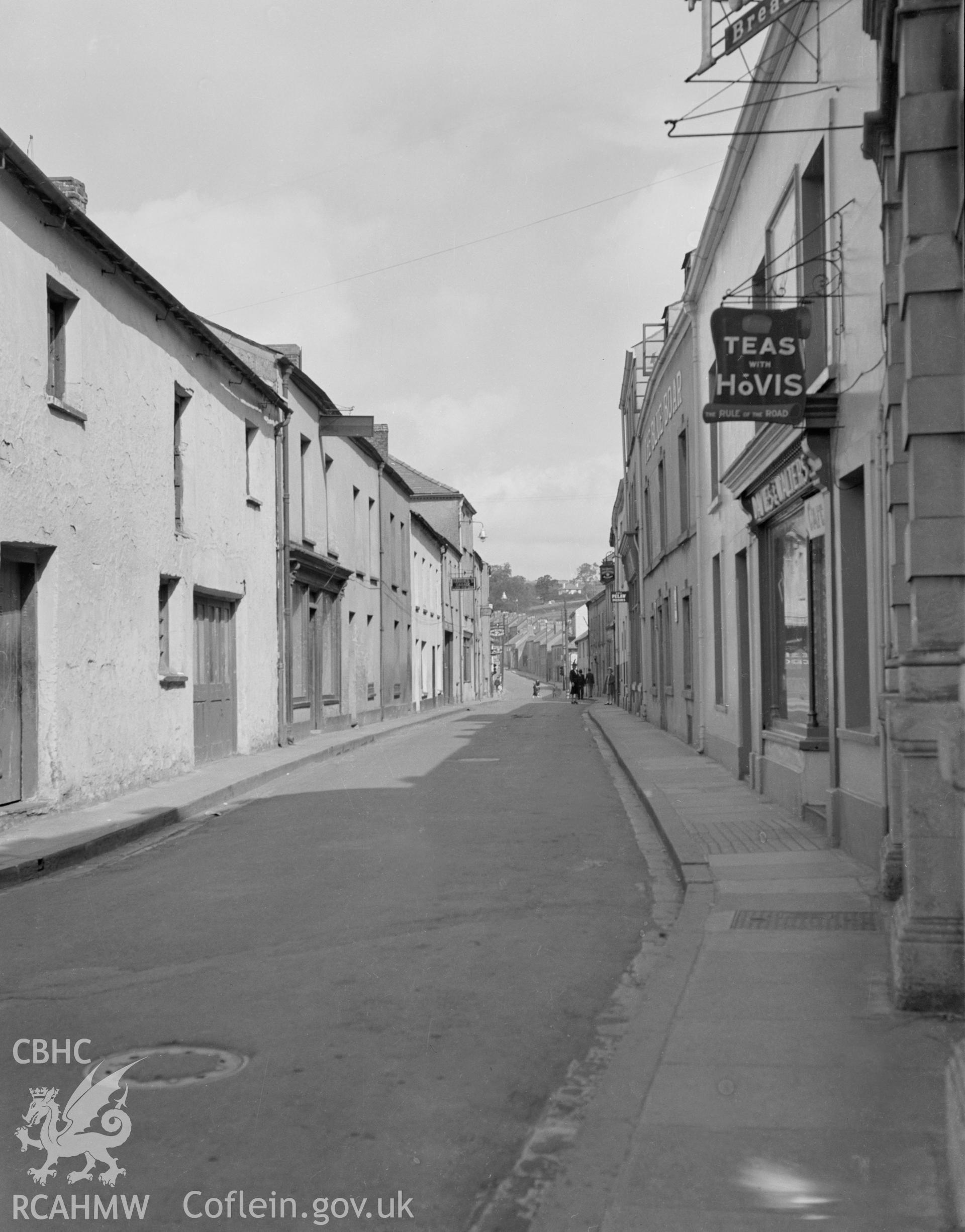 View looking north-west along Water Street, Carmarthen