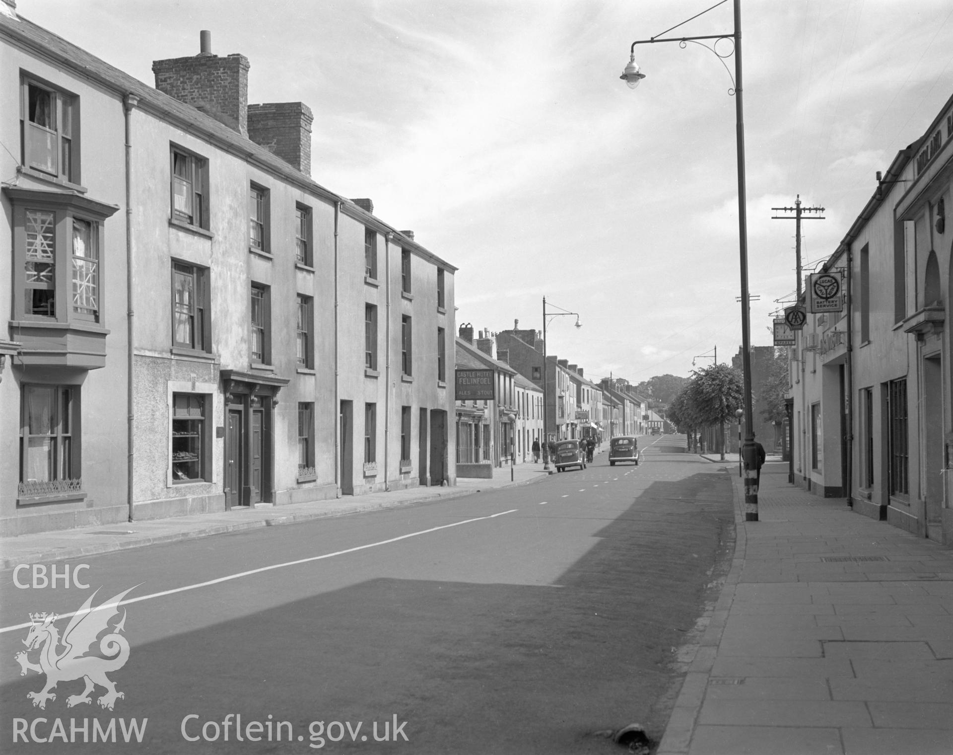 View looking north along Priory Street, Carmarthen