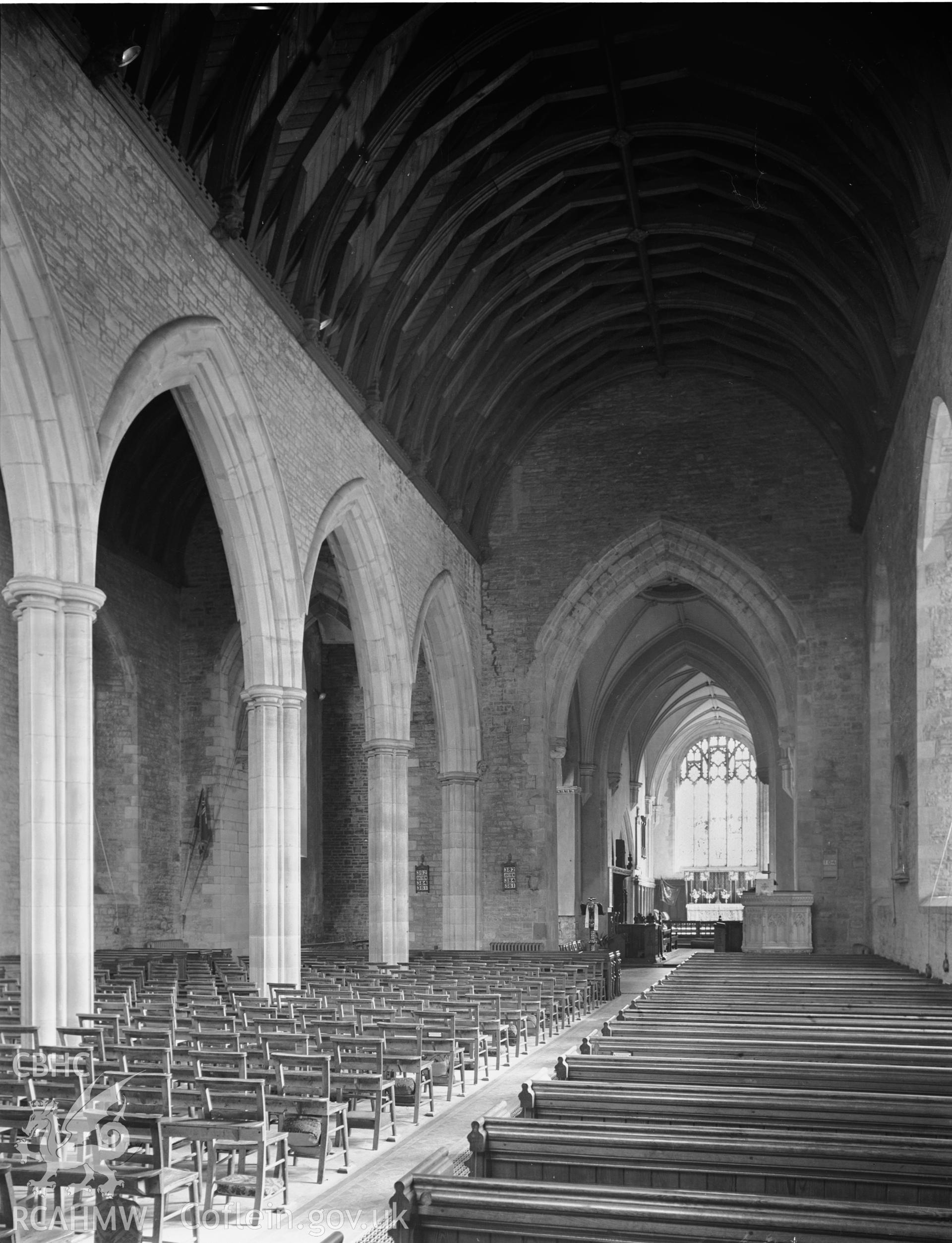 Interior view of the church showing nave looking north-east