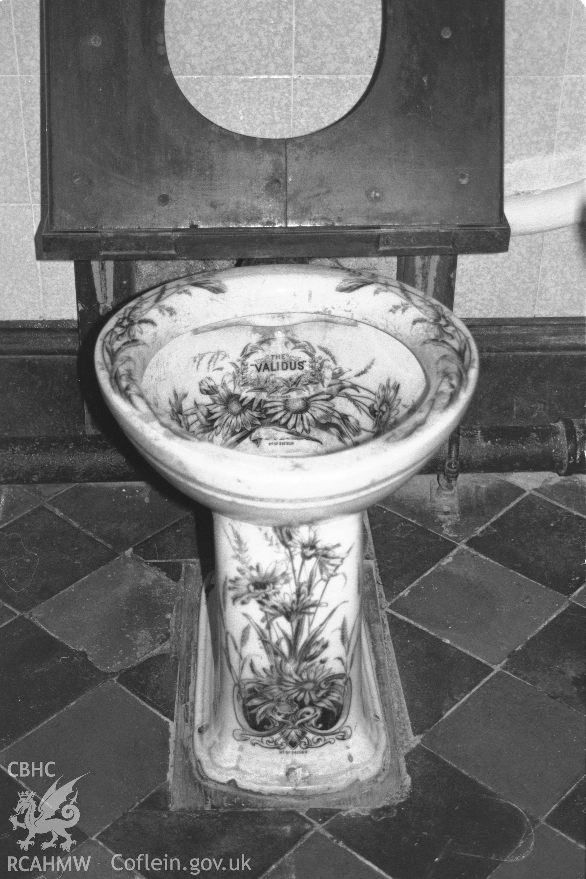 Interior view, highly decorative victorian toilet, vestry, NA/BR/95/50.