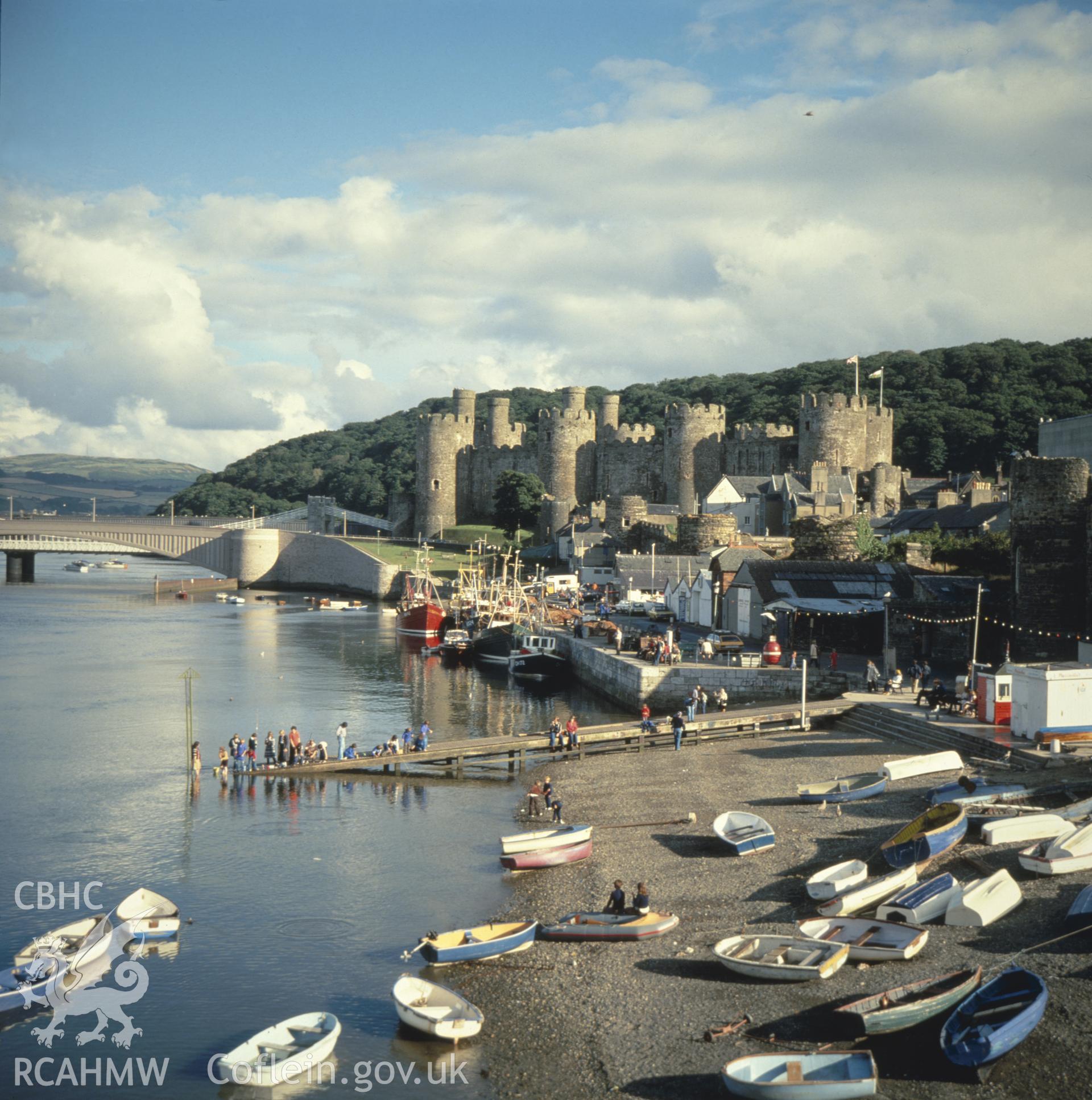 1 colour transparency showing view of Conwy Castle; collated by the former Central Office of Information.