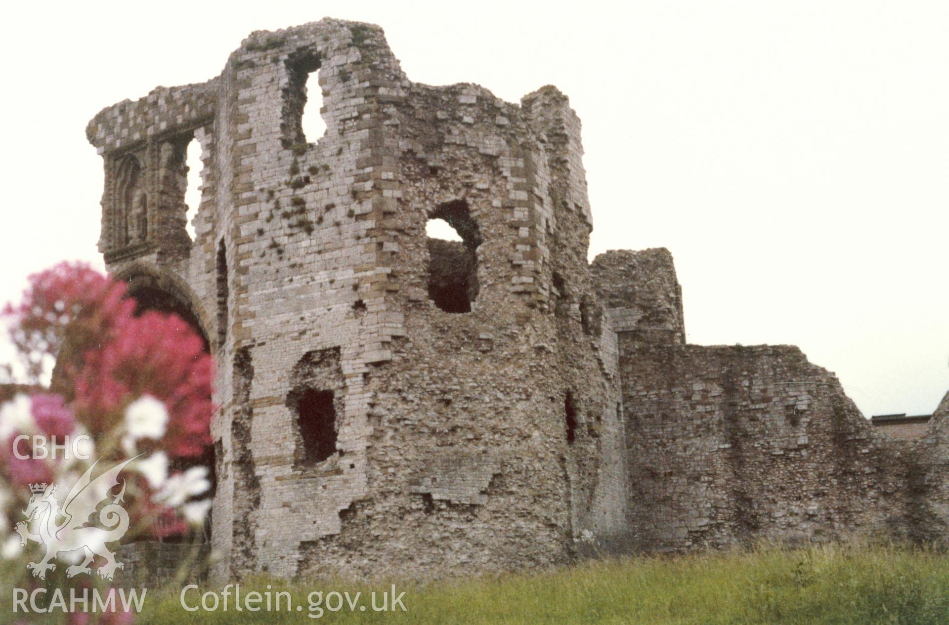 1 of a set of 8 colour prints showing views of Denbigh castle, collated by the former Central Office of Information.