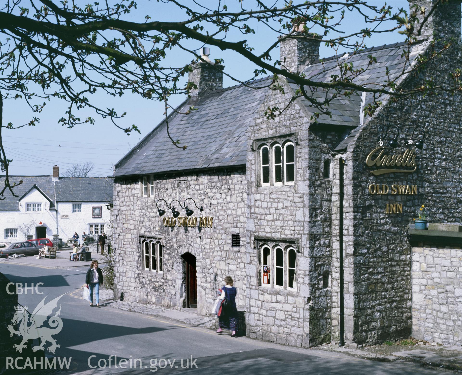 RCAHMW colour transparency of an exterior view of Old Swan Inn, Llantwit Major.