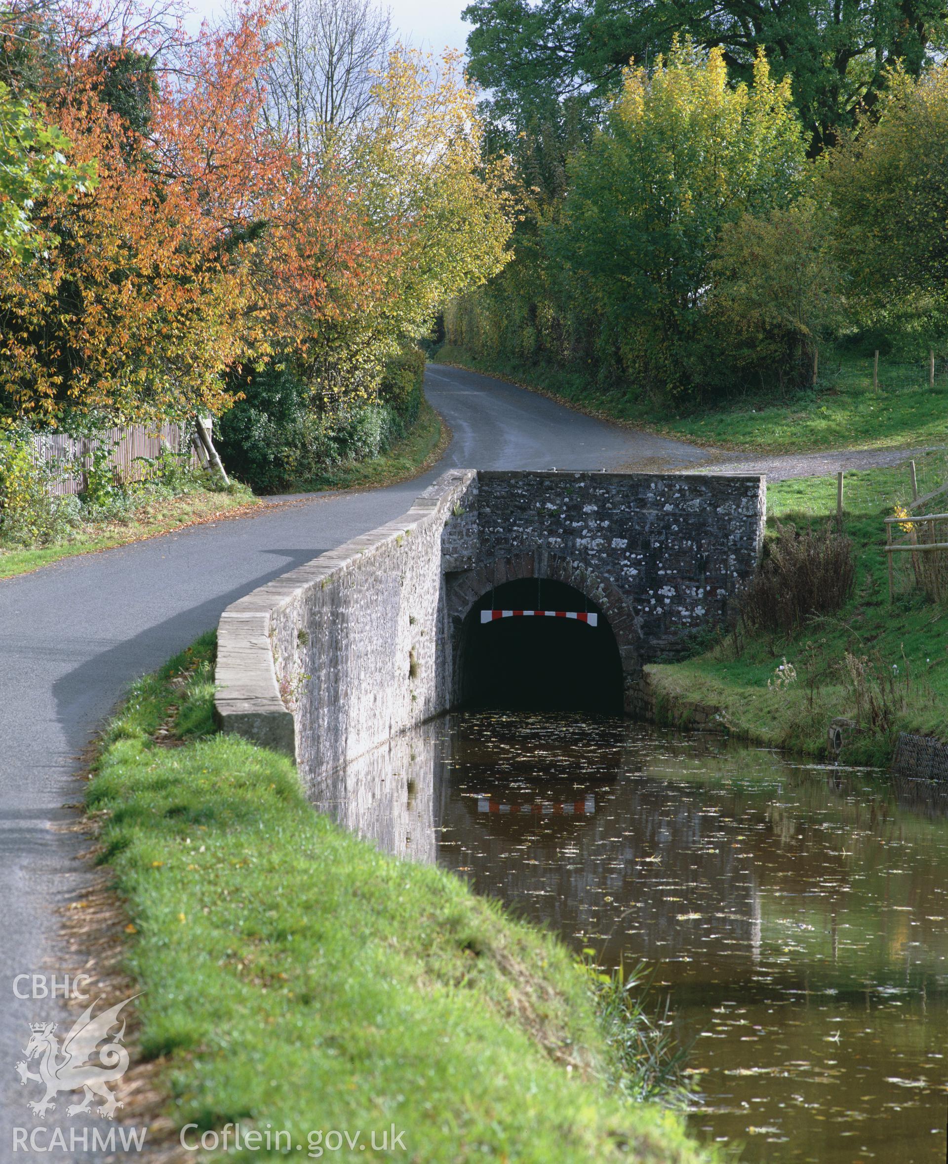 RCAHMW colour transparency showing  Ashford Tunnel, Brecon and Monmouth Canal.
