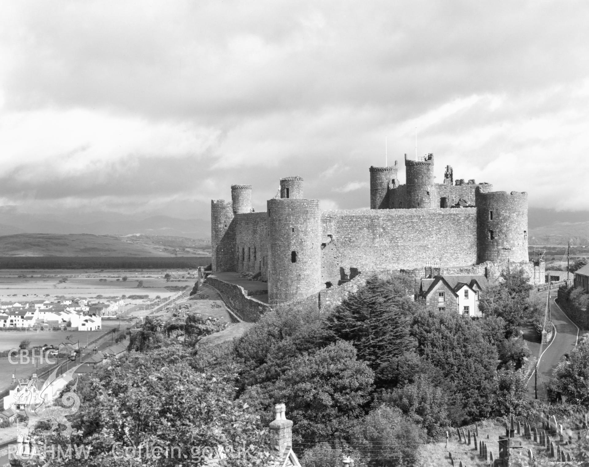 General view of Harlech Castle, from the Central Office of Information.