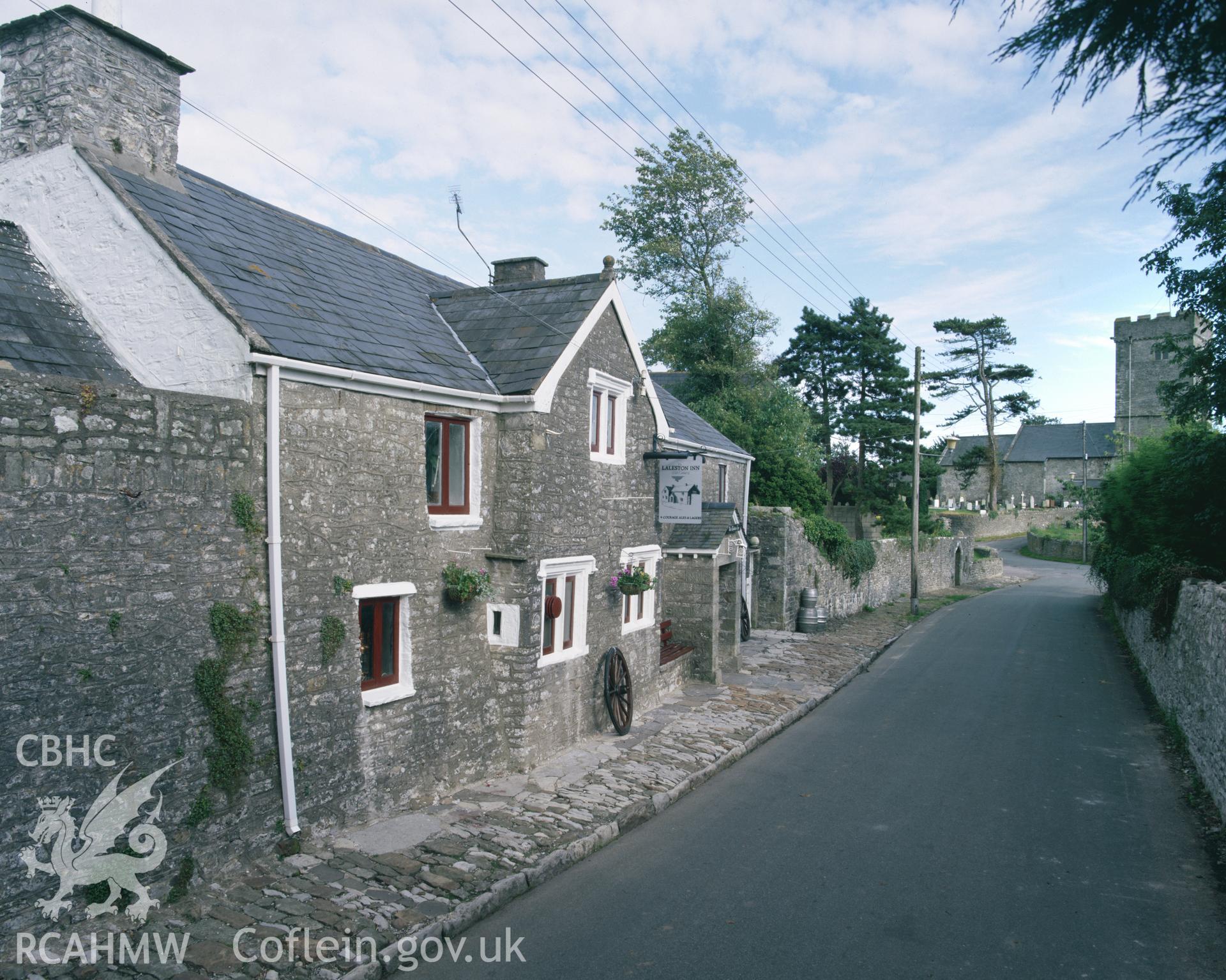 RCAHMW colour transparency showing view of Laleston, Glamorgan