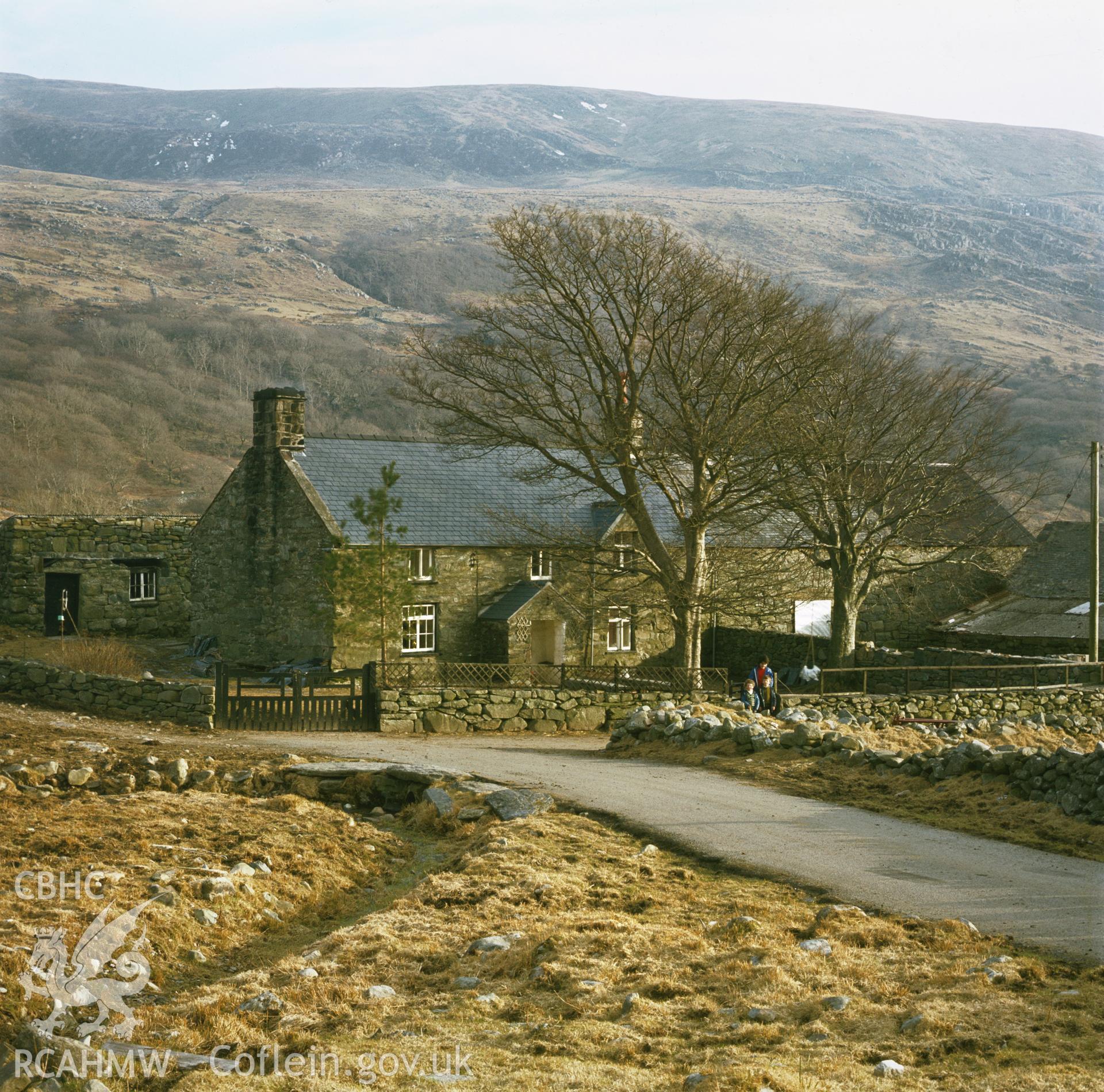 RCAHMW colour transparency showing an exterior view of Maes y Garnedd.