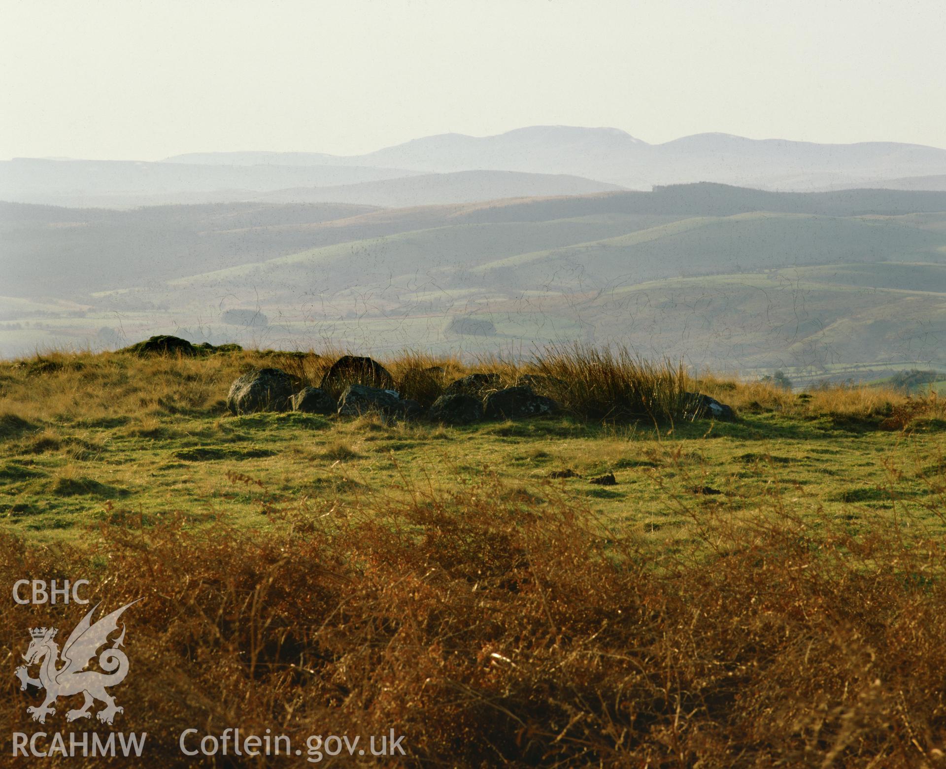 Colour transparency showing a view of Carn Dwad, produced by Iain Wright, c.1981.