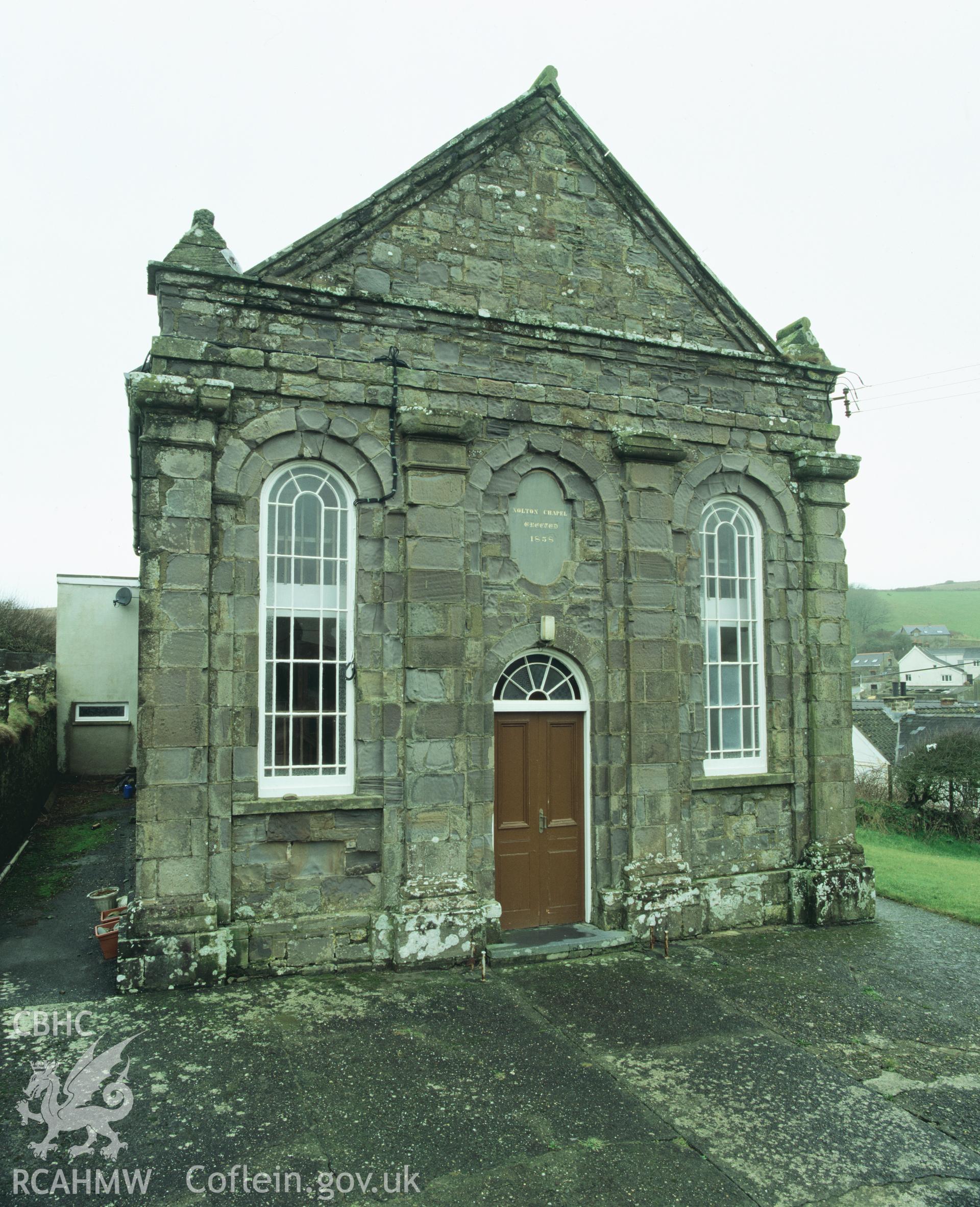 RCAHMW colour transparency showing Nolton Haven Chapel, taken by I.N. Wright, 2003.