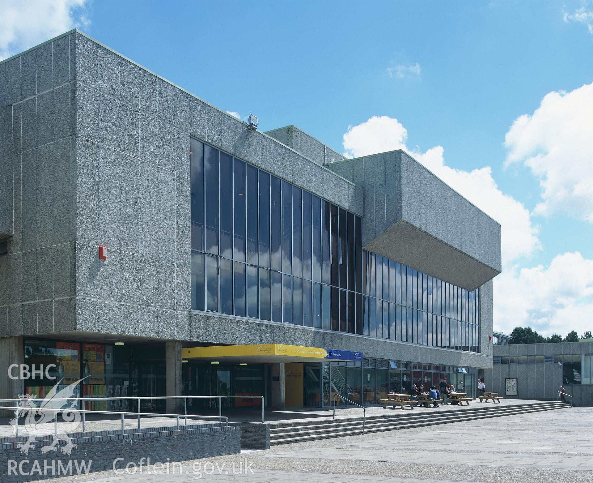 RCAHMW colour transparency showing view of Arts Centre, Aberystwyth
