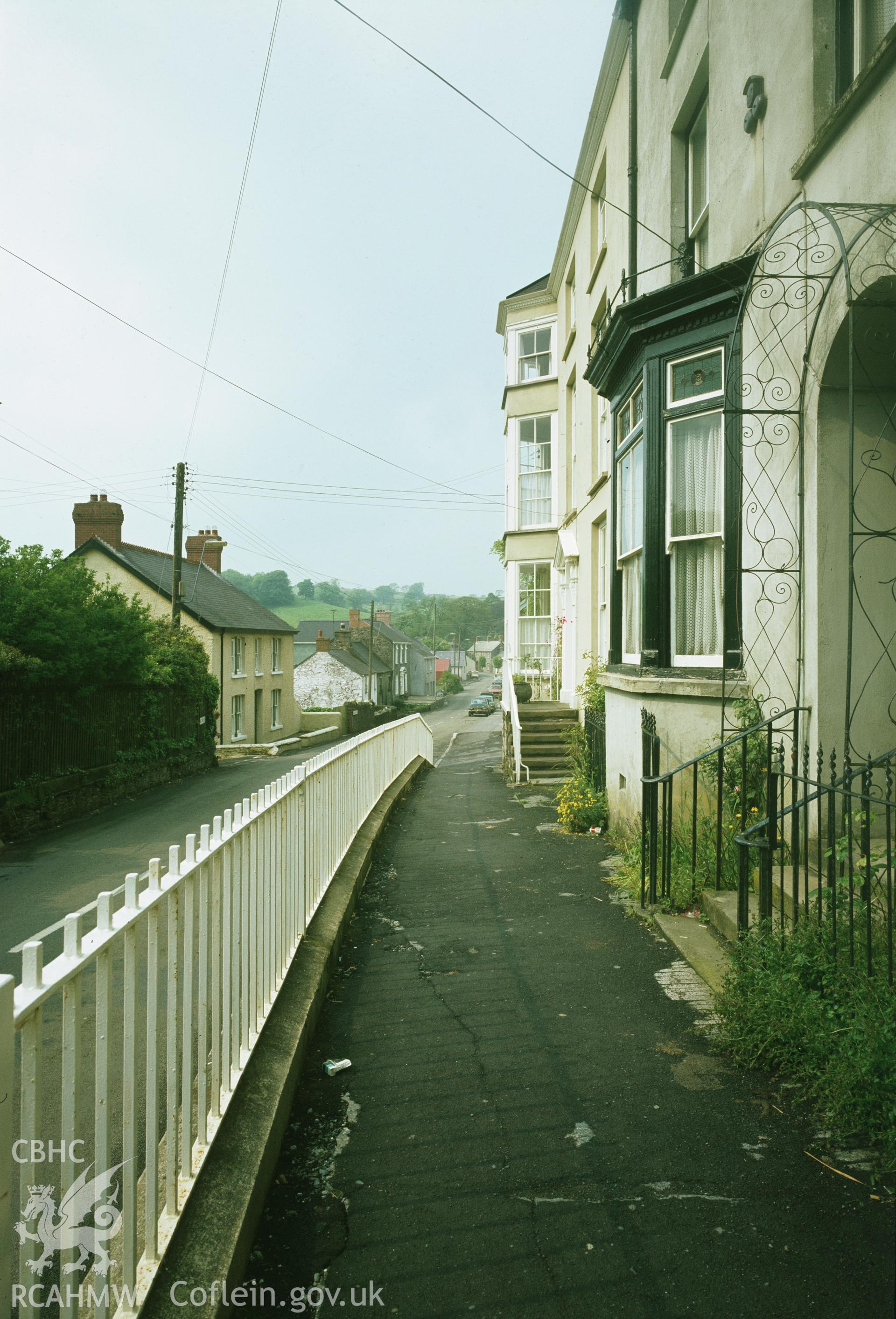 RCAHMW colour transparency of The Limes, King Street, Laugharne, taken by Iain Wright, 1979