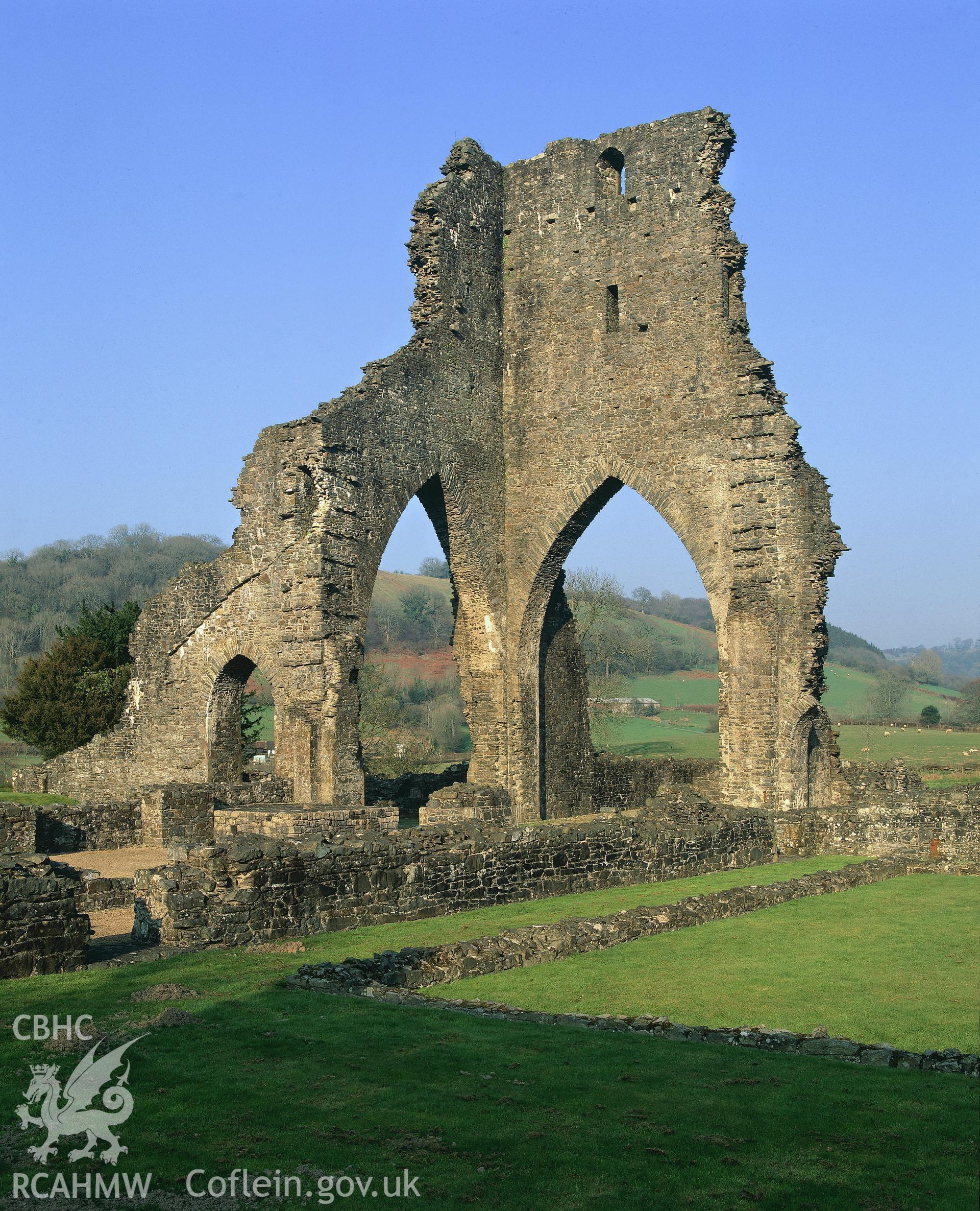 RCAHMW colour transparency showing view of Talley Abbey