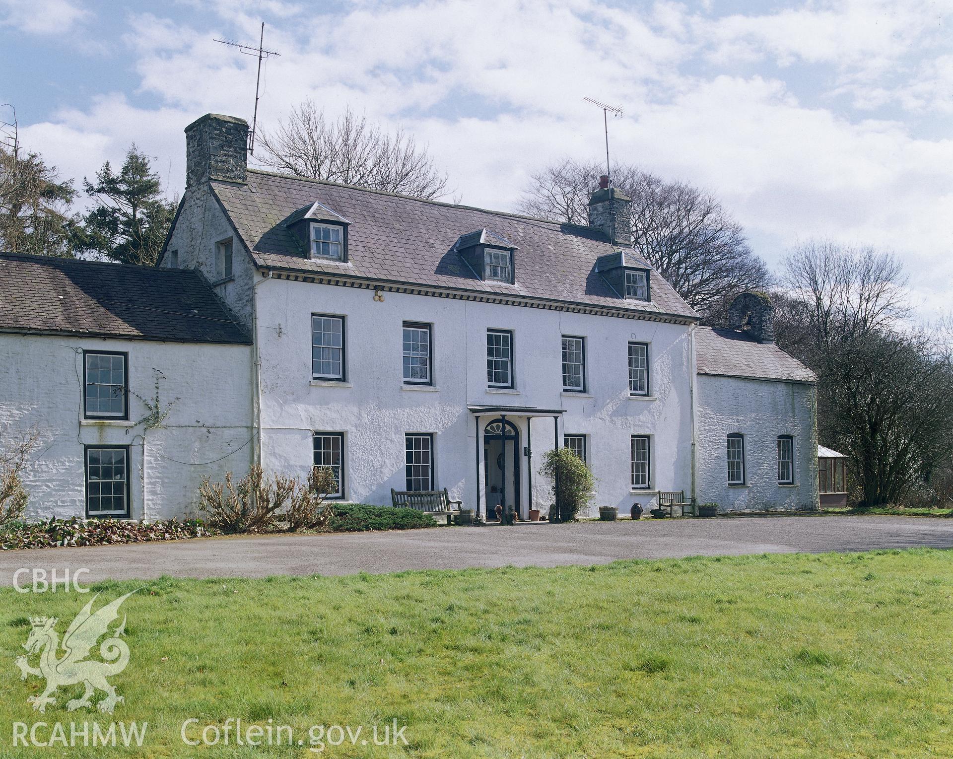 RCAHMW colour transparency showing exterior view of Ty Glyn, Dyffryn Arth