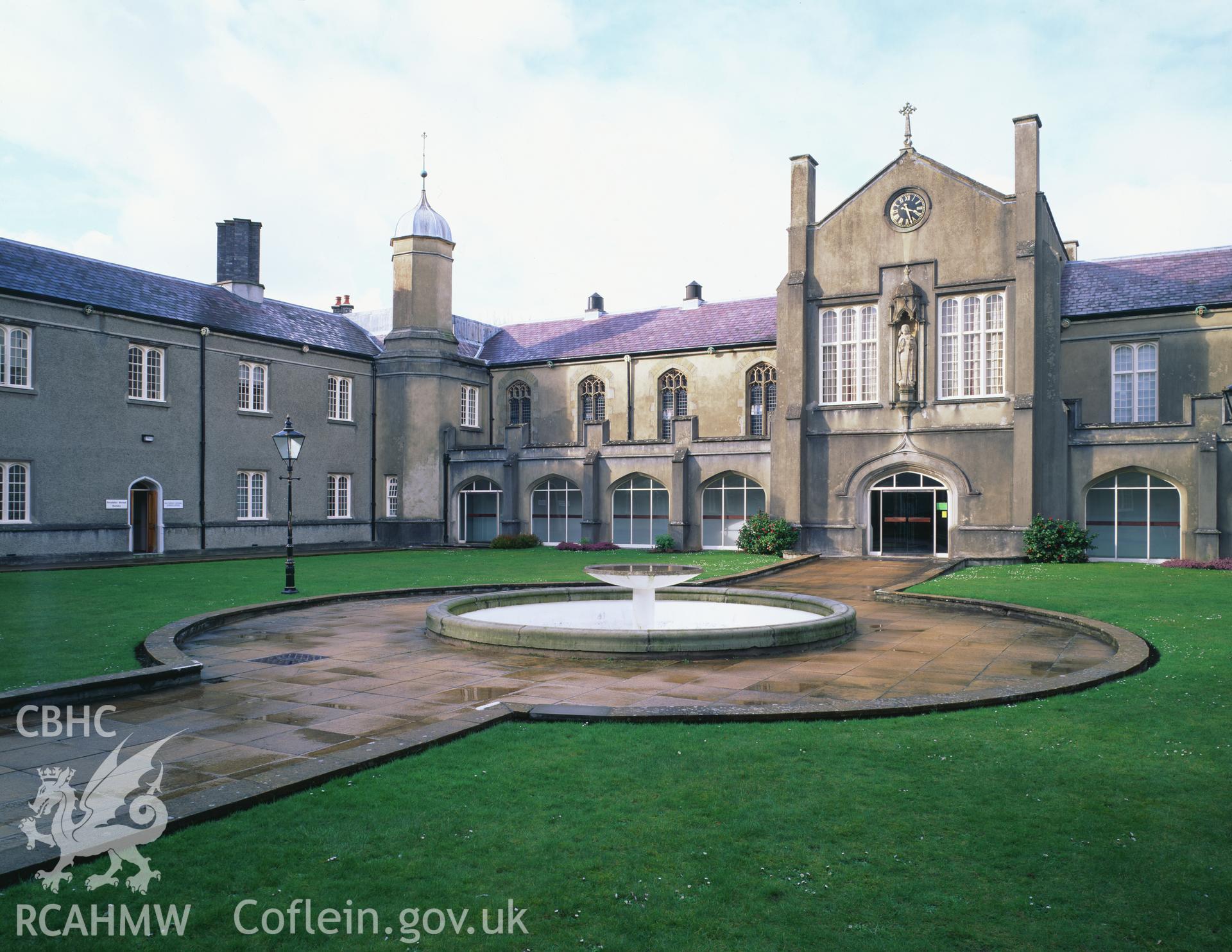 RCAHMW colour transparency showing exterior view of St David's College, Lampeter, taken by Iain Wright, 2003.