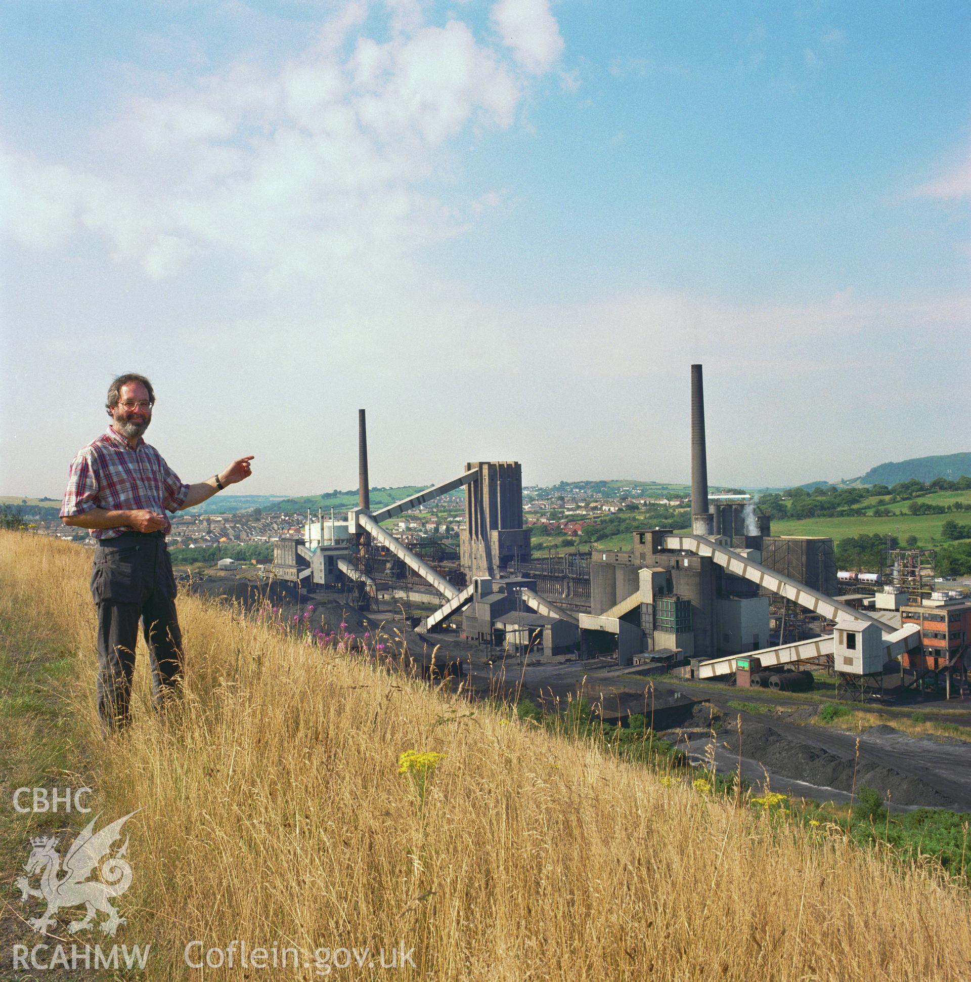 Colour transparency showing  view of Cwm Coking Works, Llantwit Fardre, produced by Fleur James, 2005.