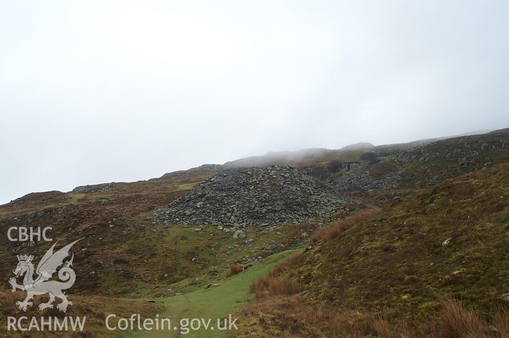 Digital photograph of Tal-y-fan Slate Quarry from the South. Taken by P. Schofield on 19/02/2004 during the Eastern Snowdonia (North) Upland Survey.