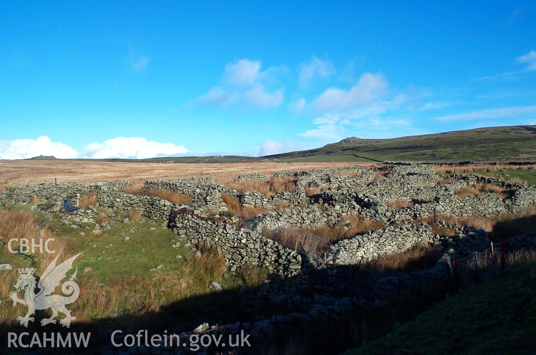 Digital photograph of Afon Maes Y Bryn Sheep Fold from the North. Taken by P. Schofield on 25/11/2003 during the Eastern Snowdonia (North) Upland Survey.