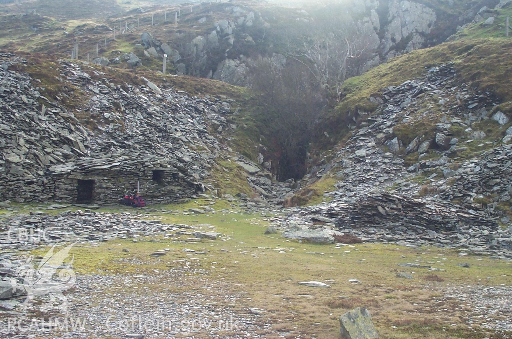 Digital photograph of Tal-y-fan Slate Quarry from the West. Taken by P. Schofield on 19/02/2004 during the Eastern Snowdonia (North) Upland Survey.